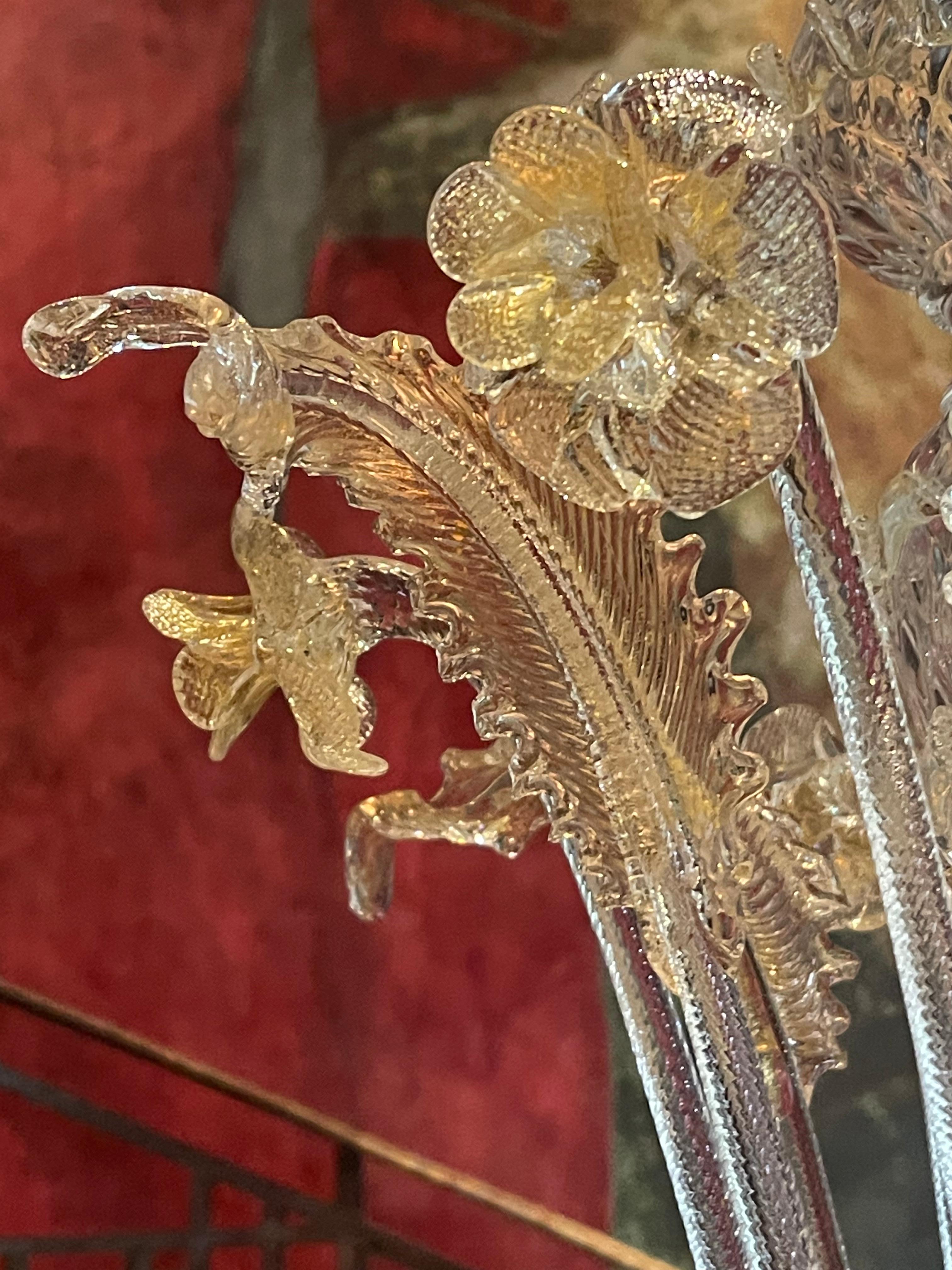 Rococo A Venini Murano Chandelier