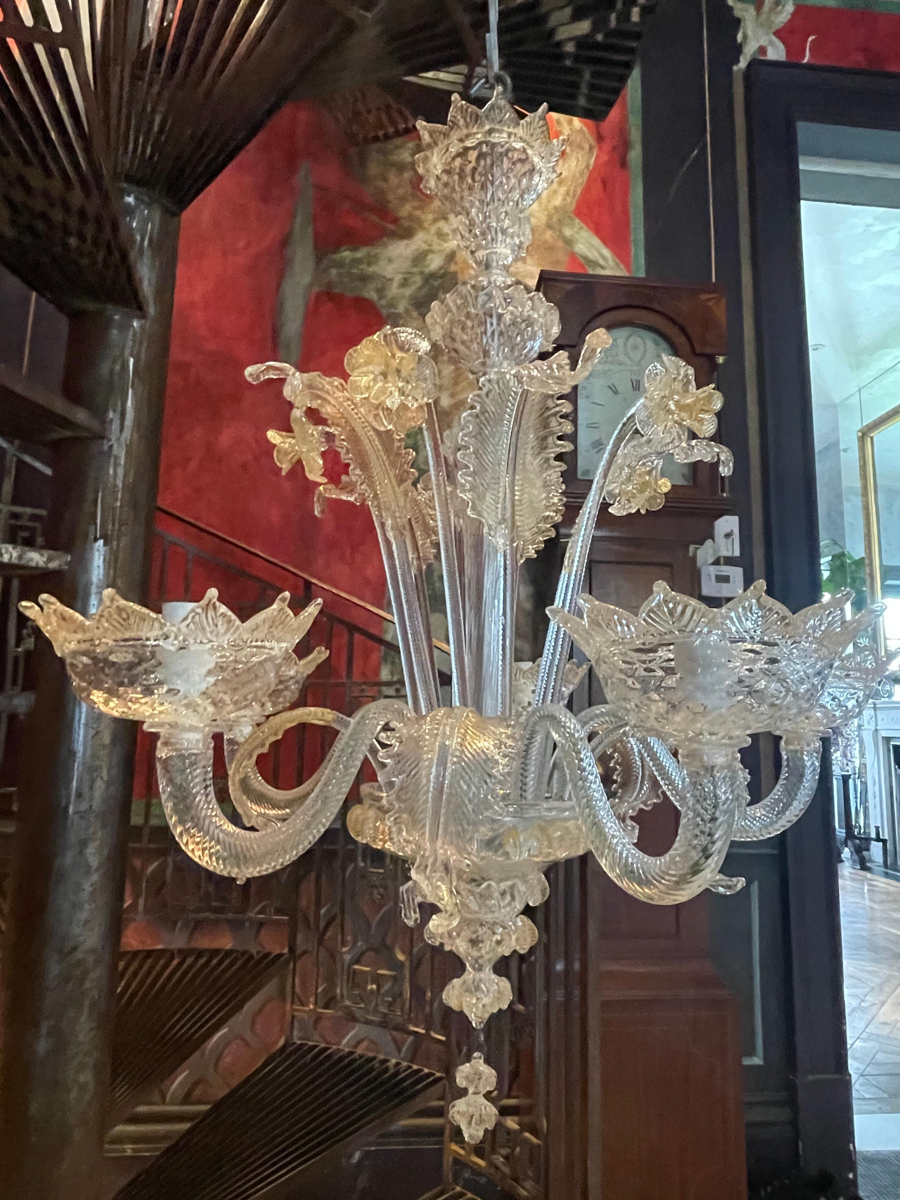 Hand-Crafted A Venini Murano Chandelier