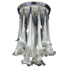 Murano chandelier Calla Lily by Venini Italy 1960s 