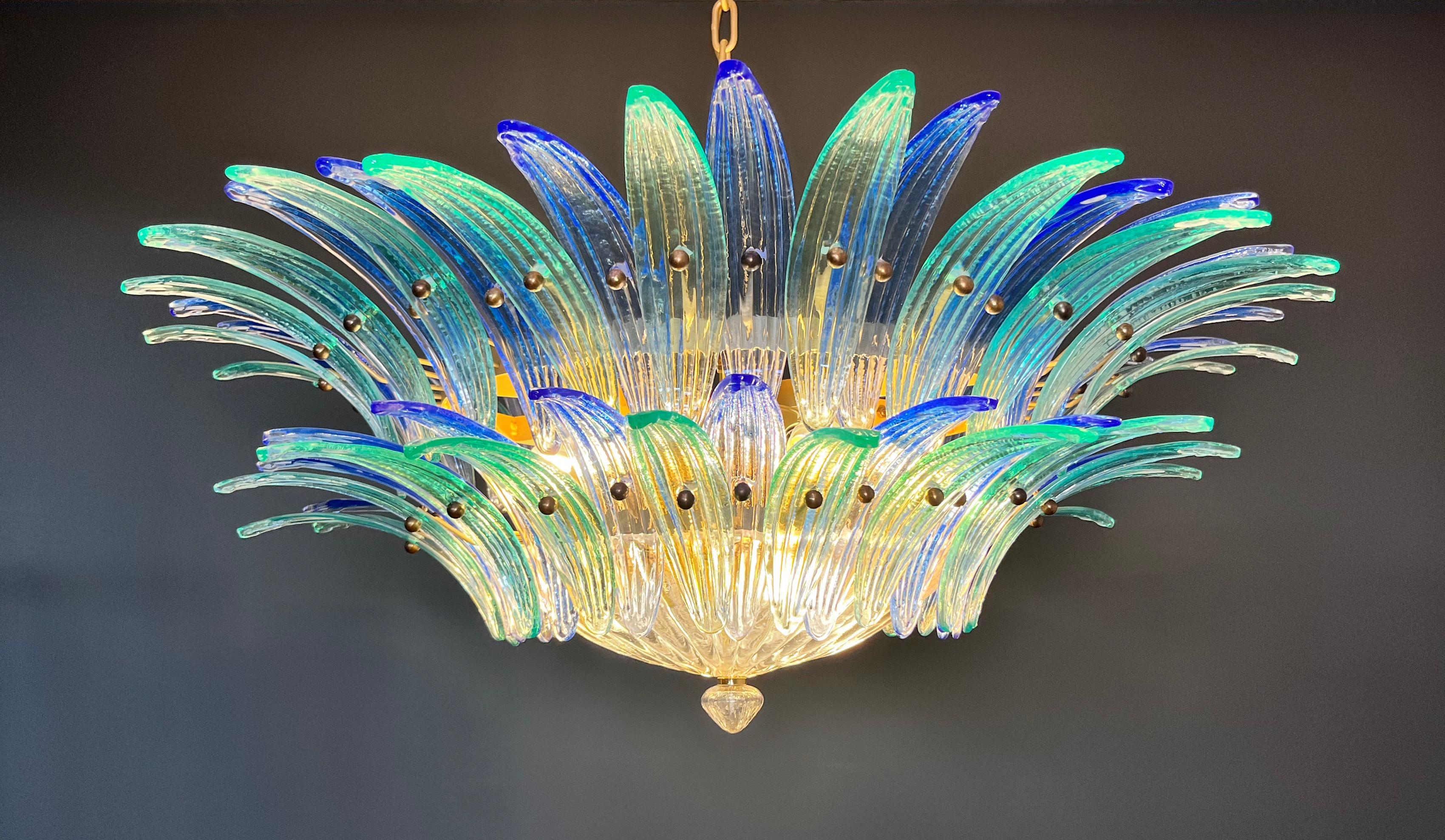Murano Chandelier / ceiling light Original Palmette, two levels For Sale 9