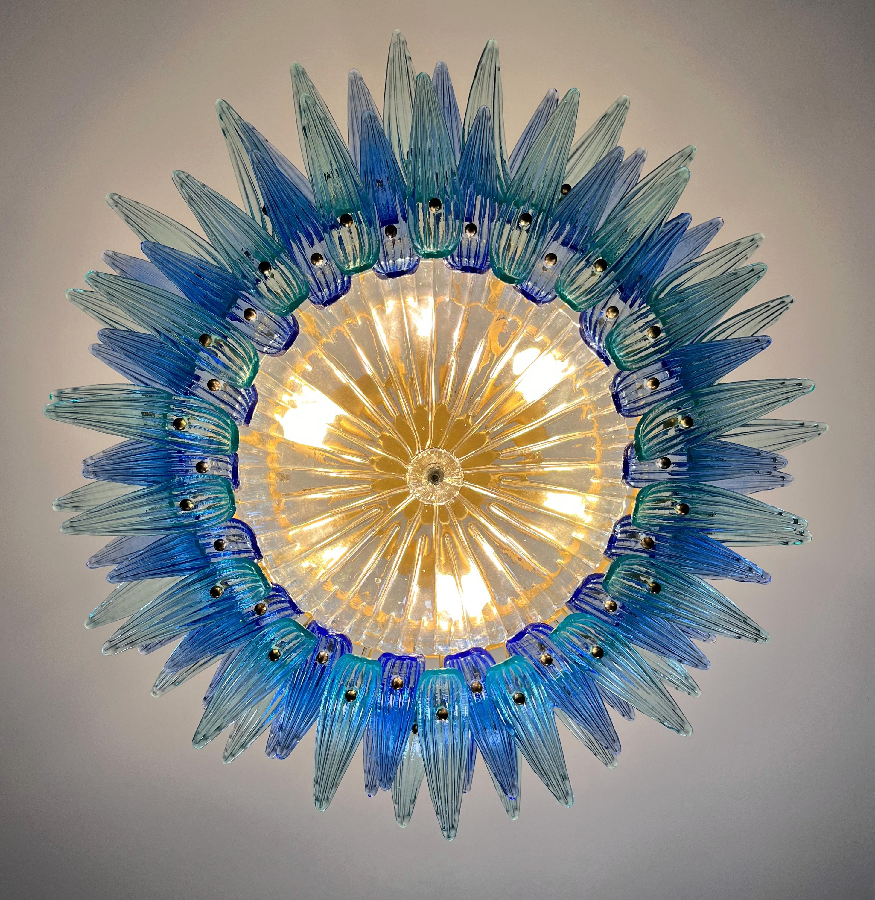 Murano Chandelier / ceiling light Original Palmette, two levels For Sale 10