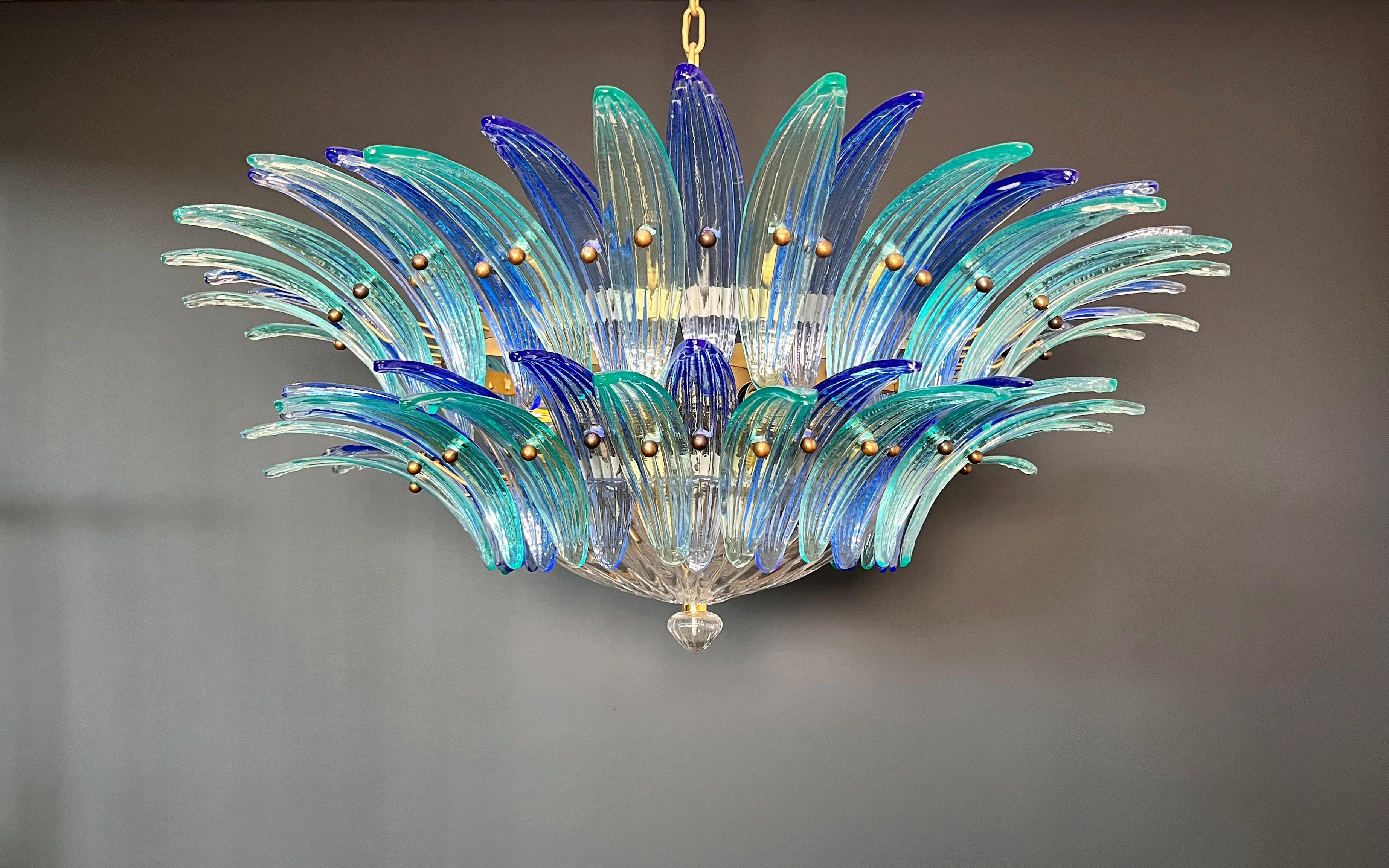 Murano Chandelier / ceiling light Original Palmette, two levels In Good Condition For Sale In Gaiarine Frazione Francenigo (TV), IT