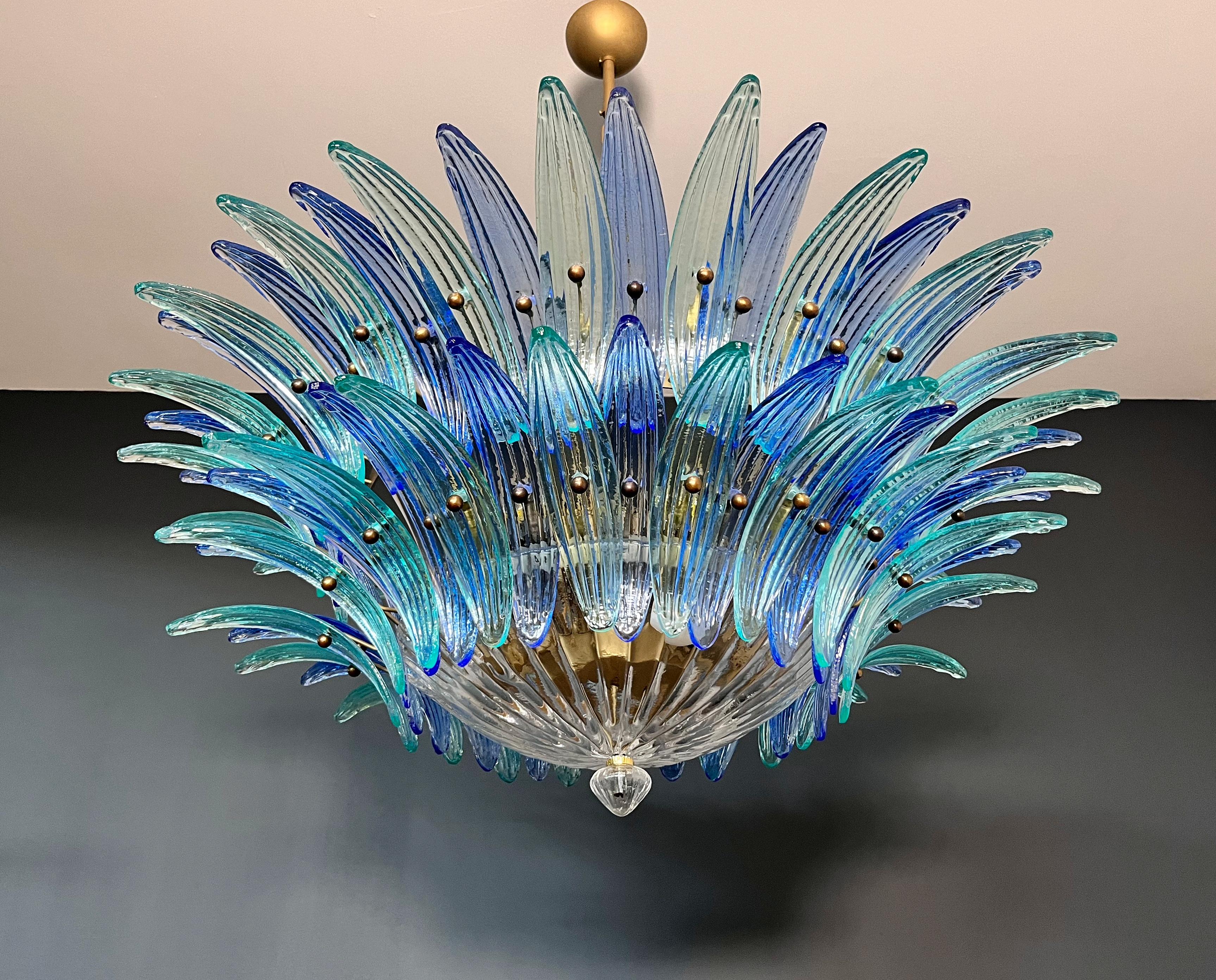 20th Century Murano Chandelier / ceiling light Original Palmette, two levels For Sale