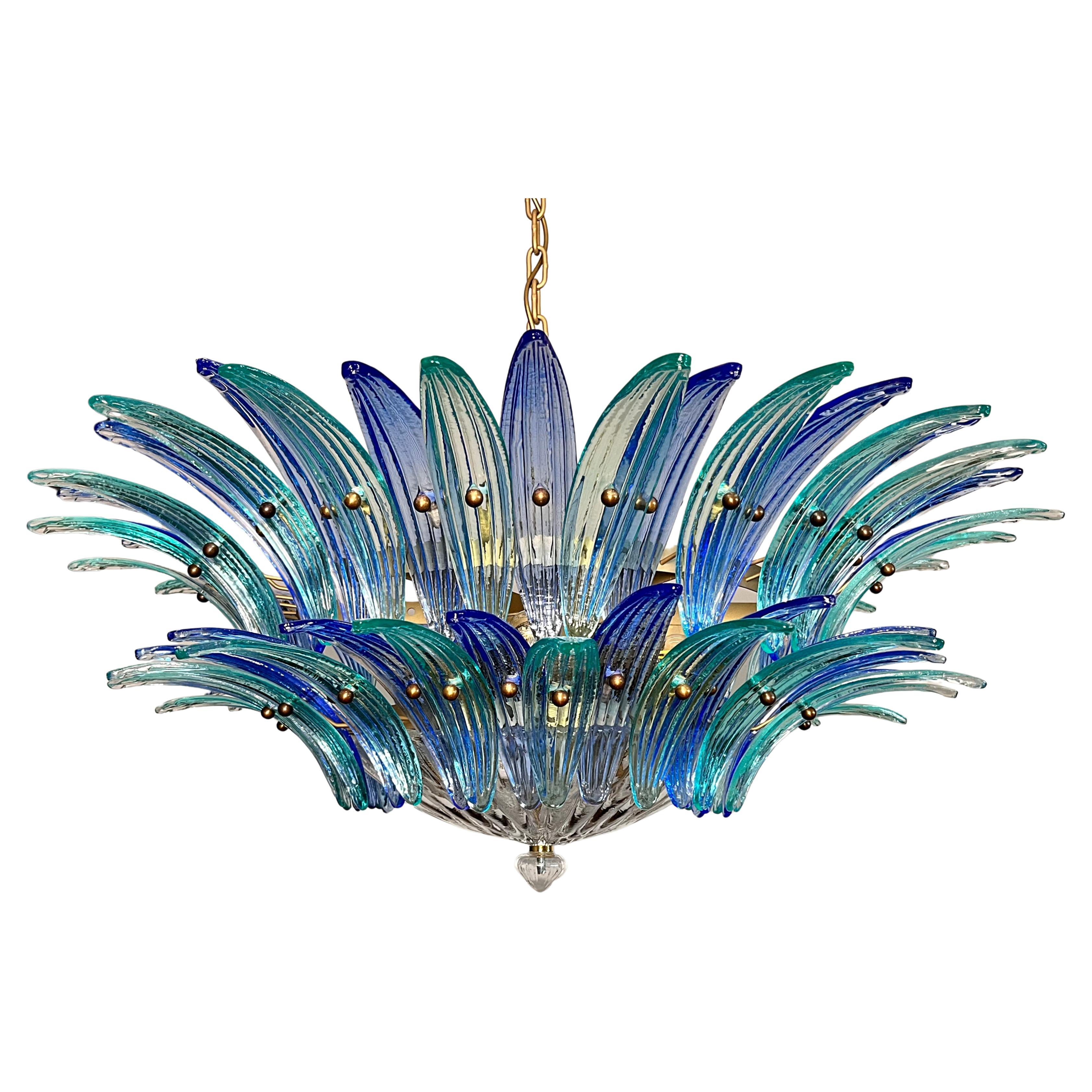 Murano Chandelier / ceiling light Original Palmette, two levels For Sale