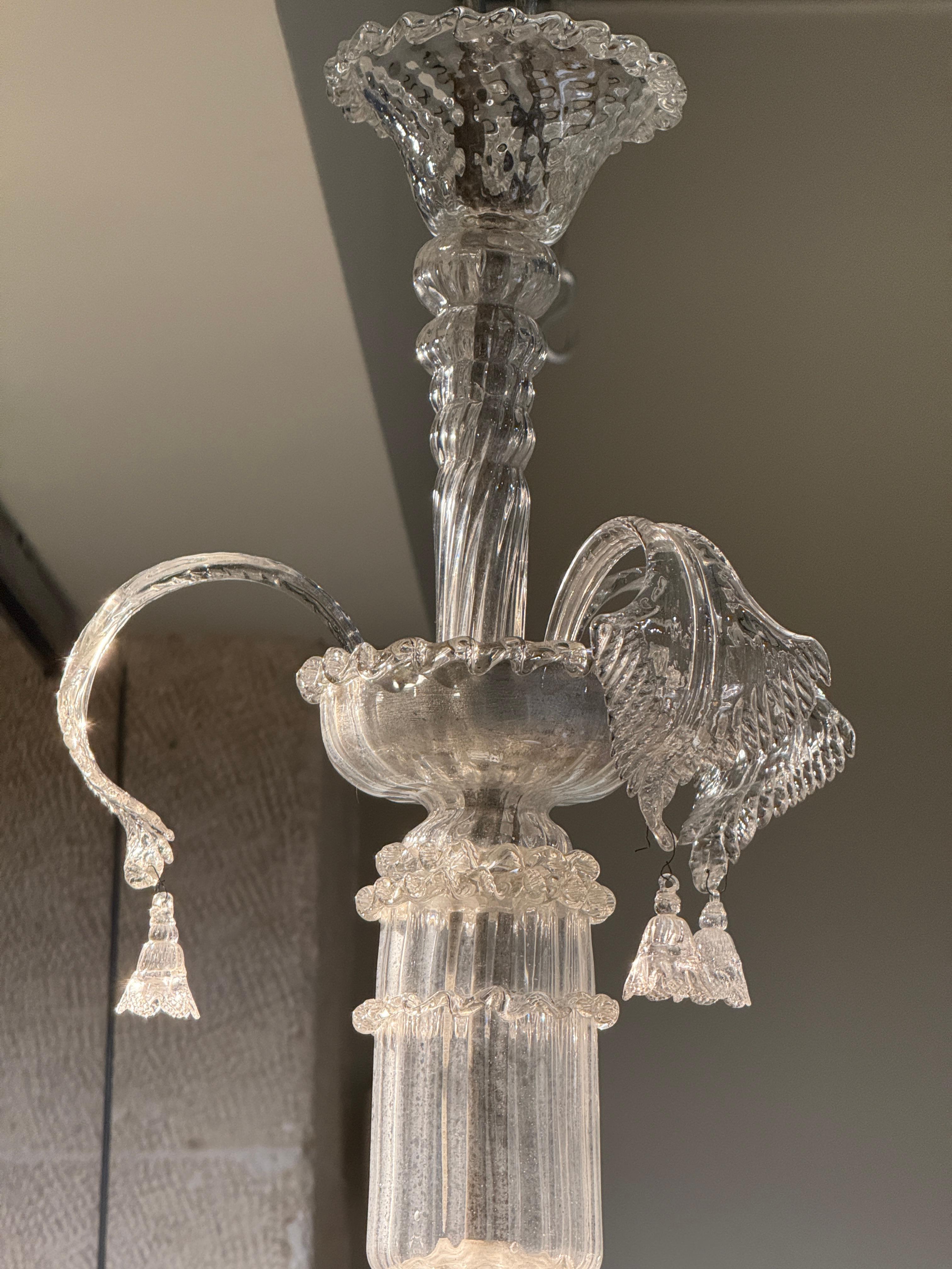 Araña de Murano circa 1930 6 brazos Moderno de mediados de siglo en venta