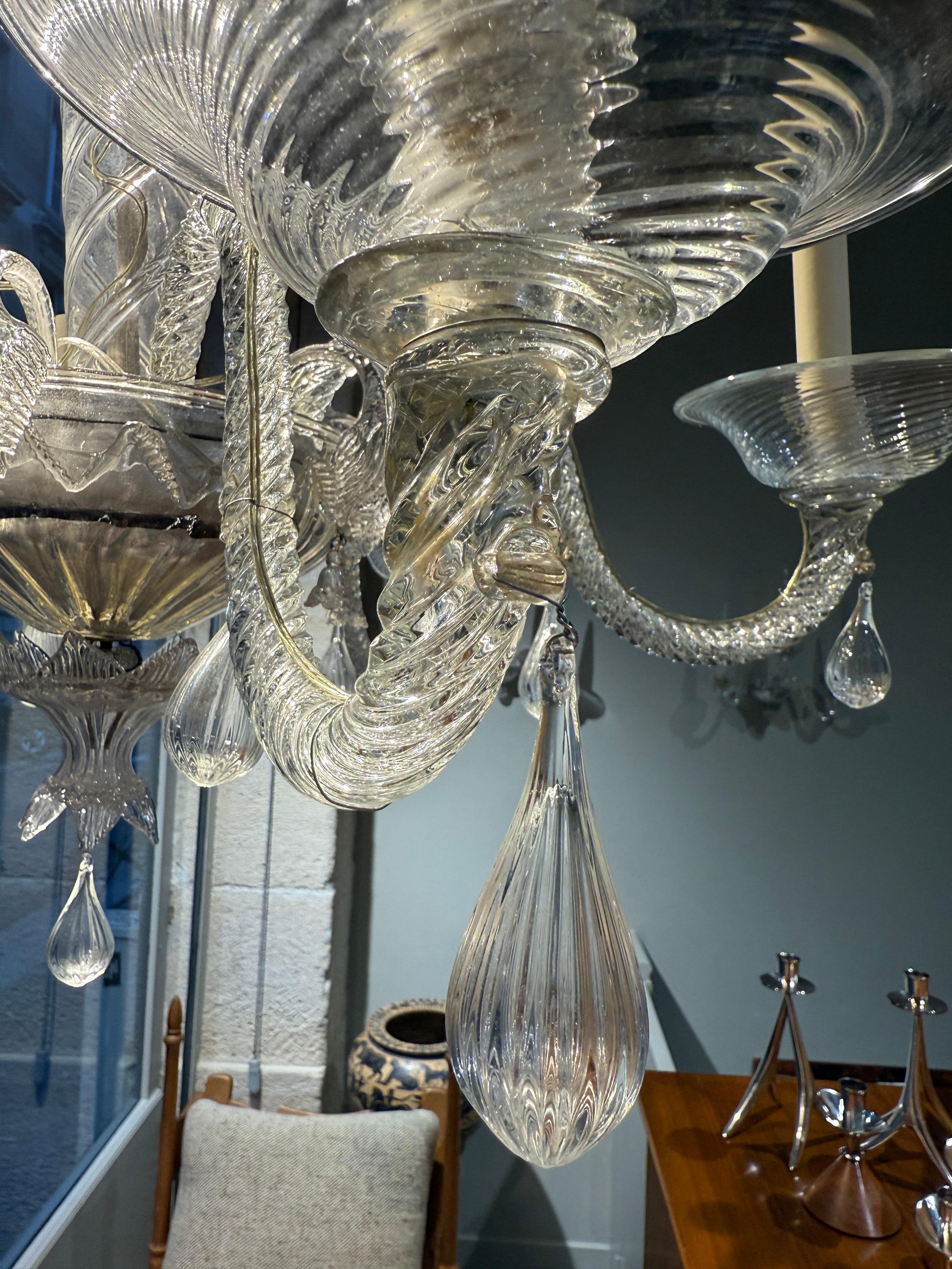 Araña de Murano circa 1930 6 brazos en Bueno estado para la venta en PARIS, FR