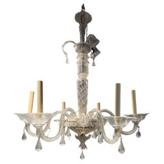 Murano chandelier circa 1930 6 arms