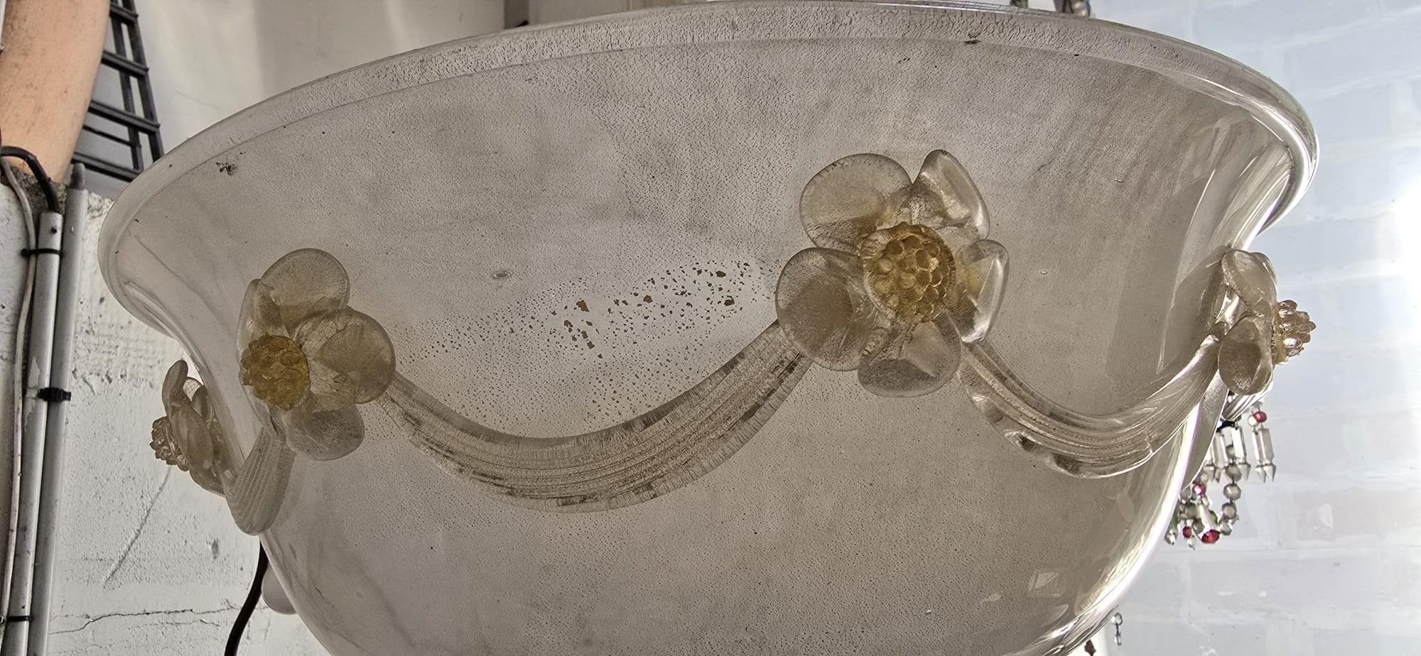 Italian Murano chandelier For Sale