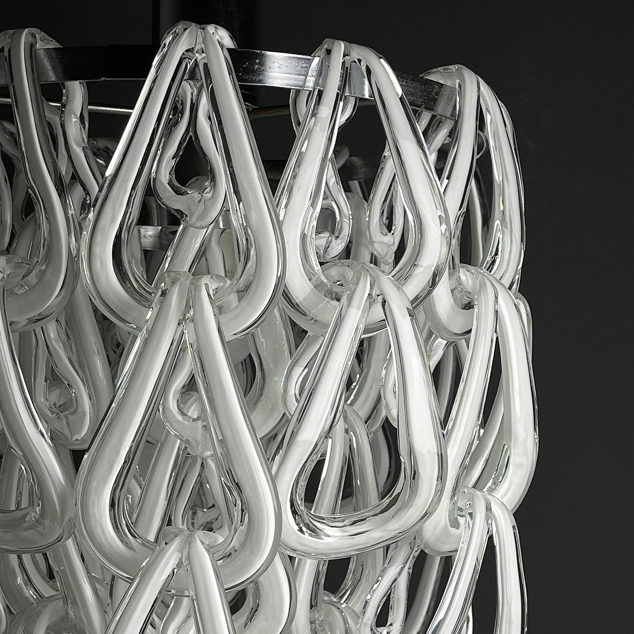 Murano Chandelier Giogali by Angelo Mangiarotti for Vistosi, Italy, 1970s For Sale 2