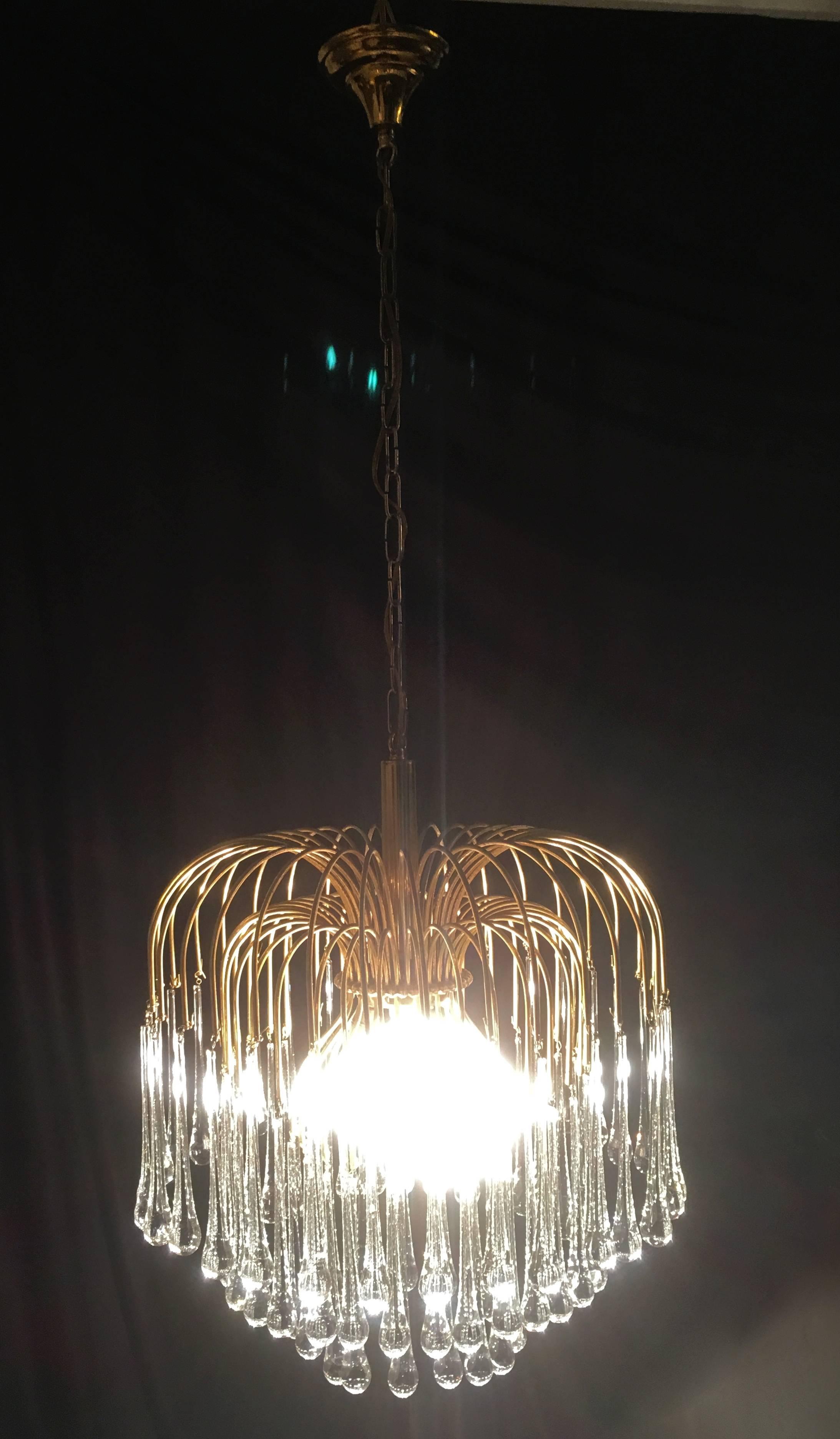 Murano Chandelier in the Style of Venini, 1960s For Sale 1