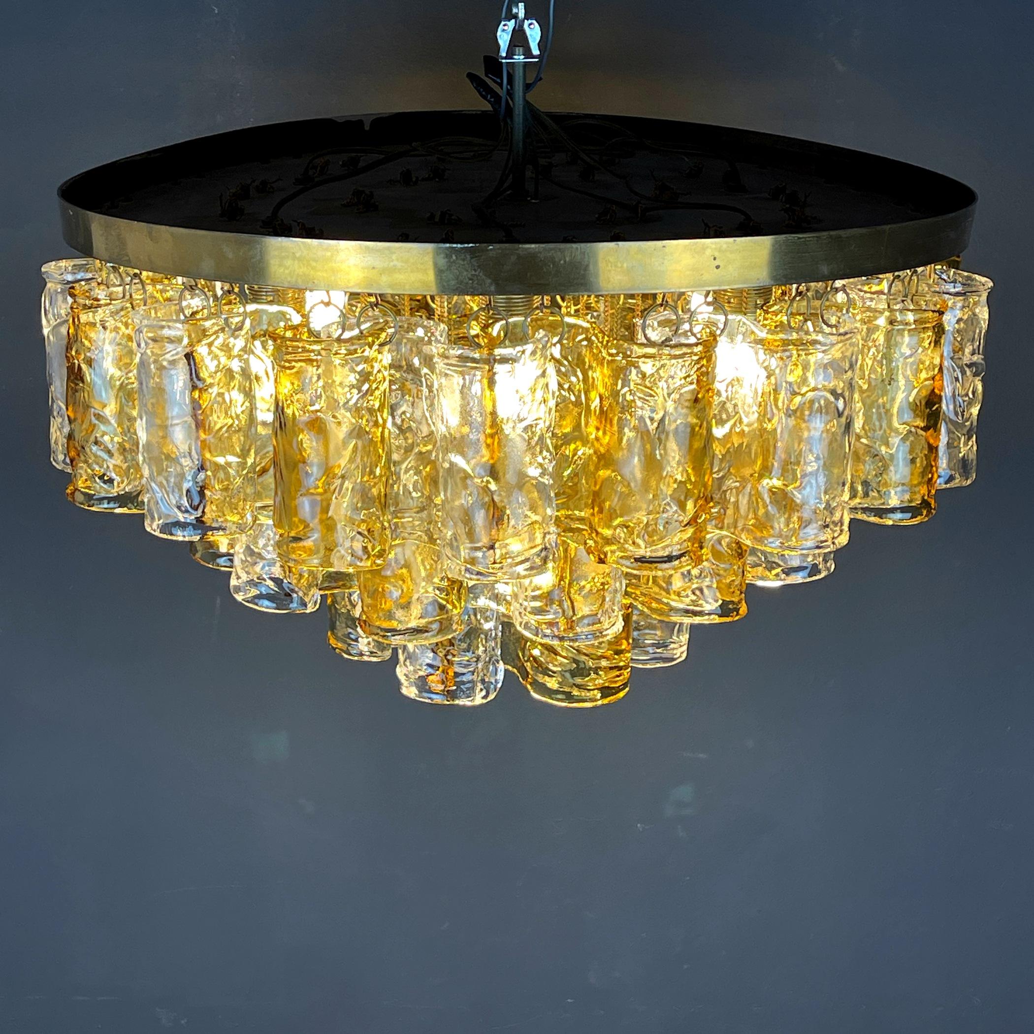 Murano chandelier by Mazzega Italy 1960s  For Sale 3