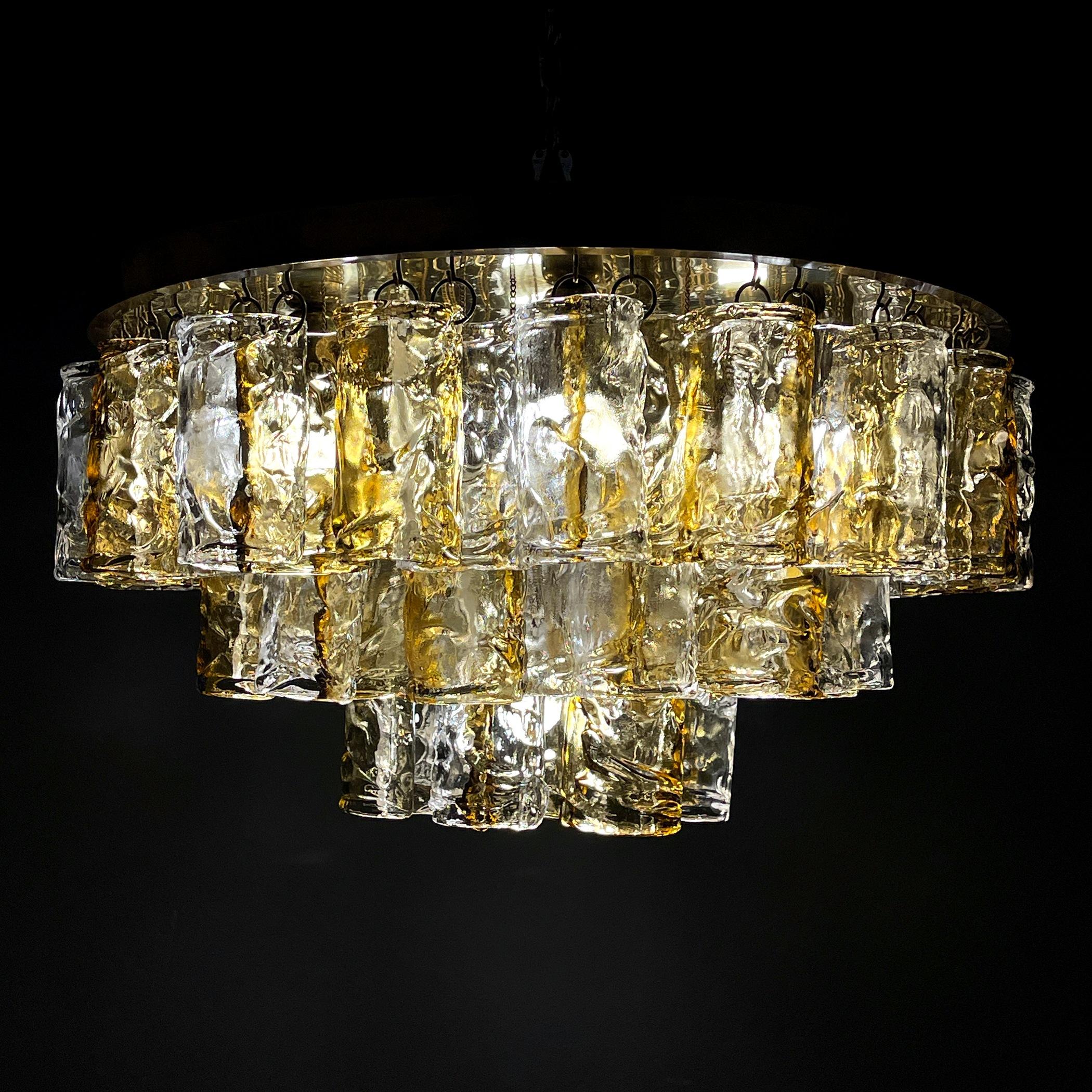 Murano chandelier by Mazzega Italy 1960s  For Sale 4