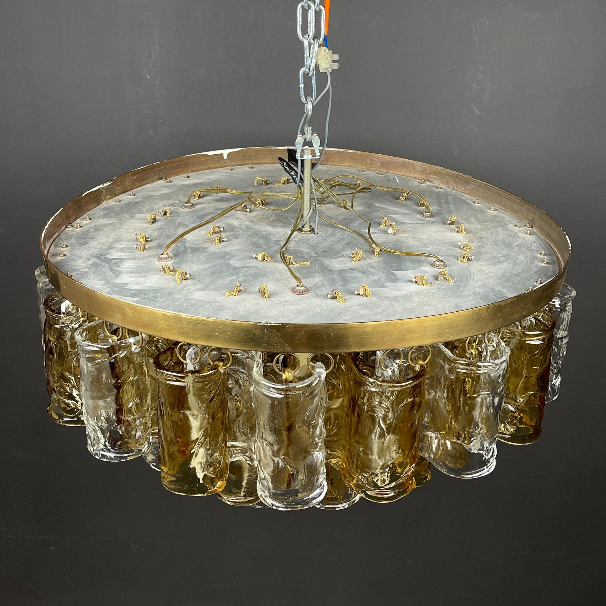 Murano chandelier by Mazzega Italy 1960s  For Sale 5