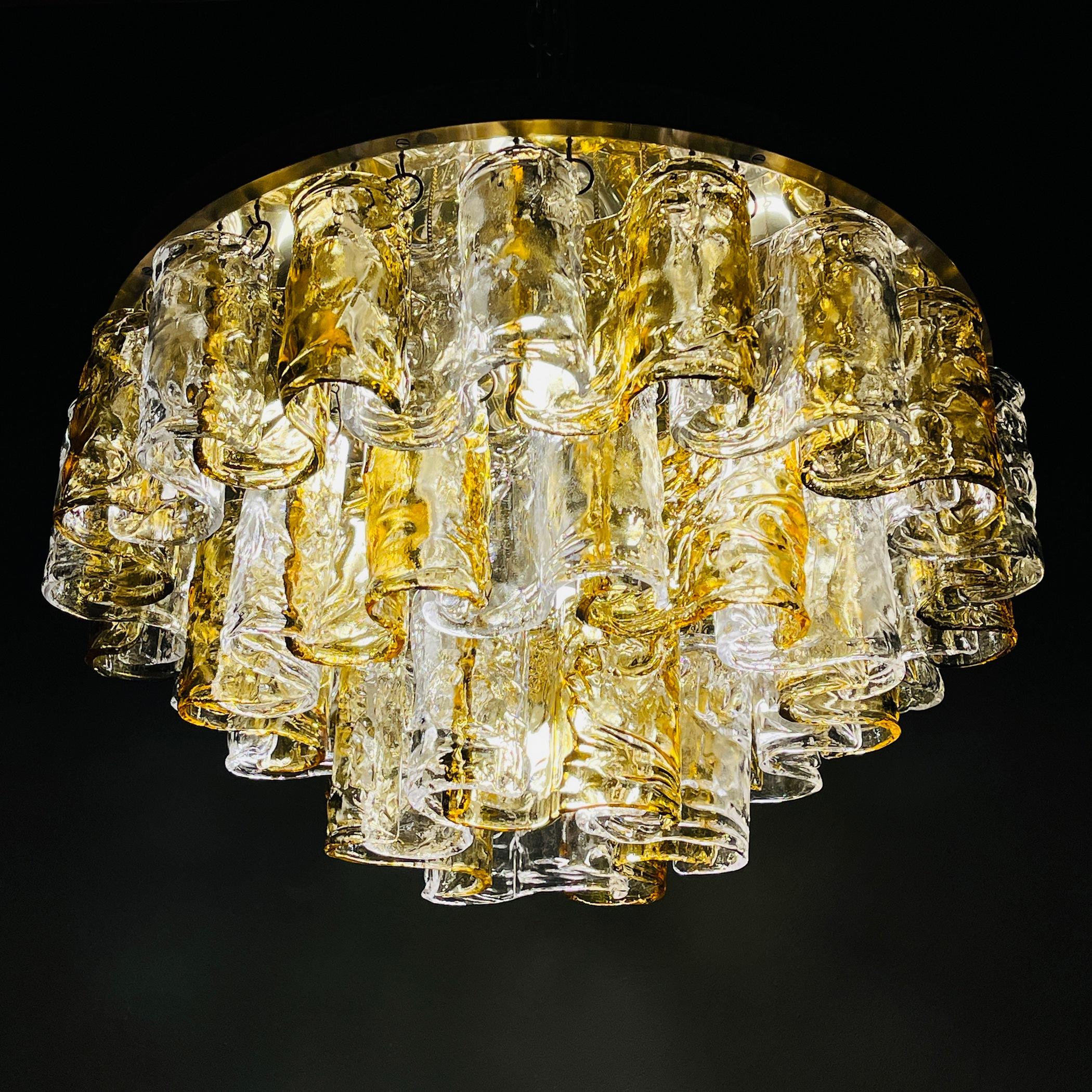 Mid-Century Modern Murano chandelier by Mazzega Italy 1960s  For Sale