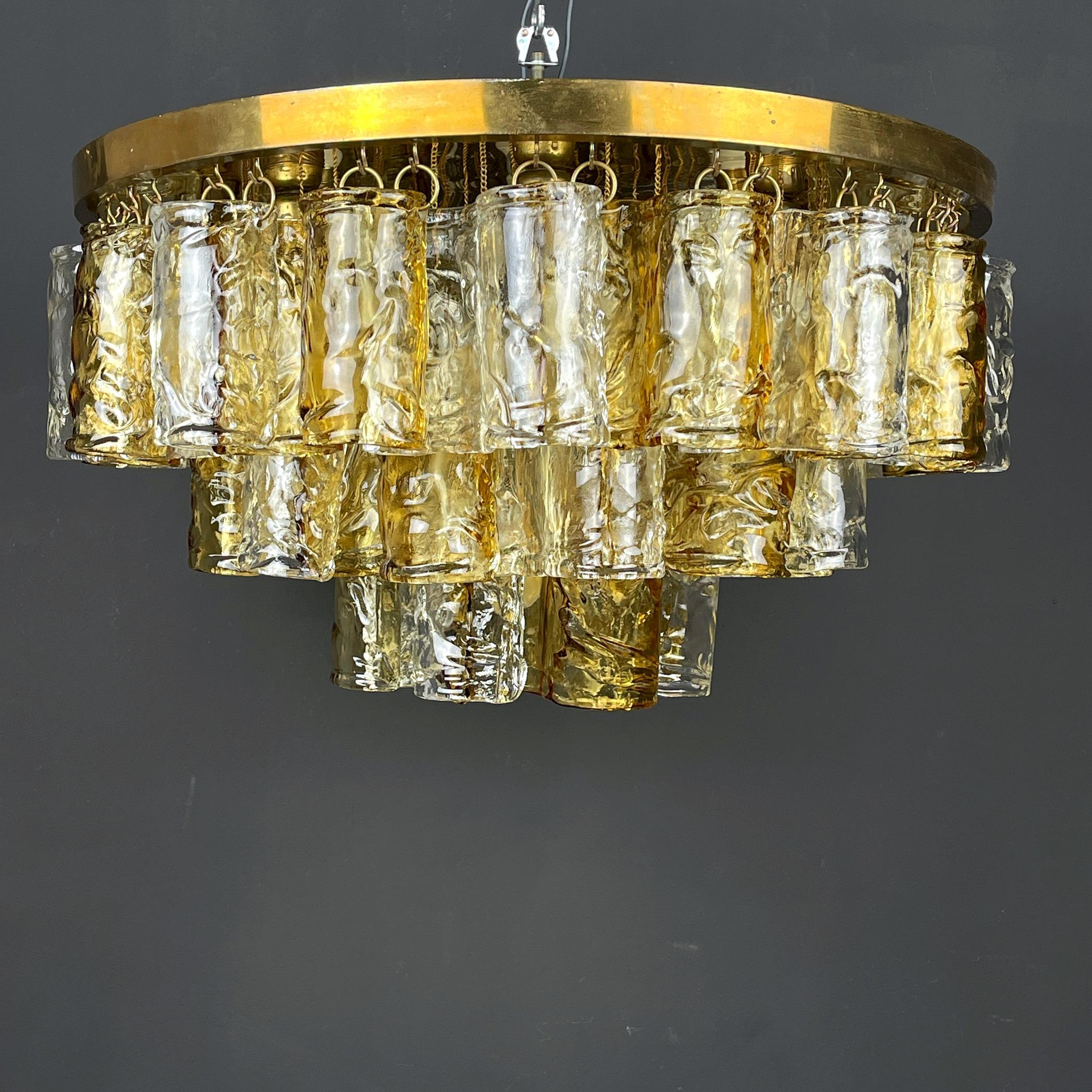 Murano chandelier by Mazzega Italy 1960s  In Good Condition For Sale In Miklavž Pri Taboru, SI