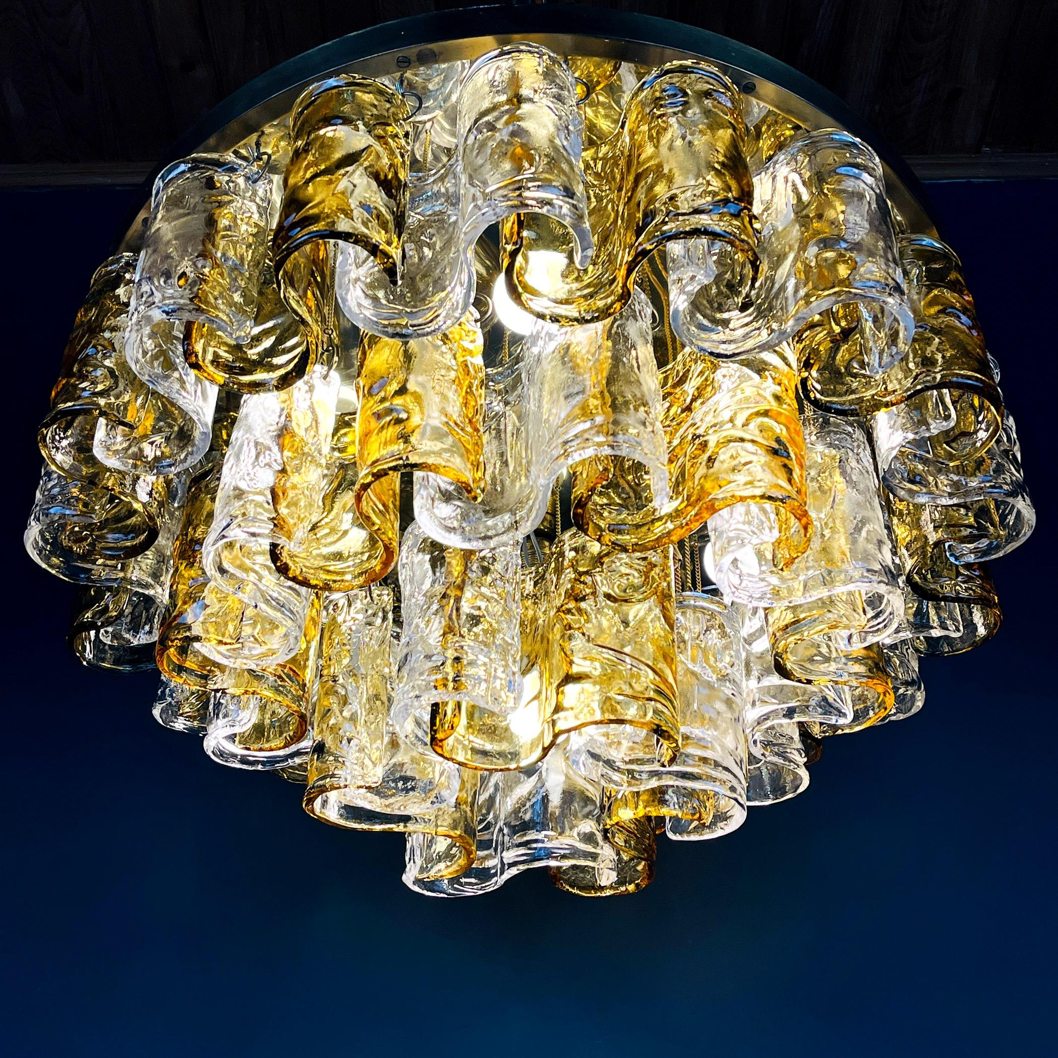 20th Century Murano chandelier by Mazzega Italy 1960s  For Sale