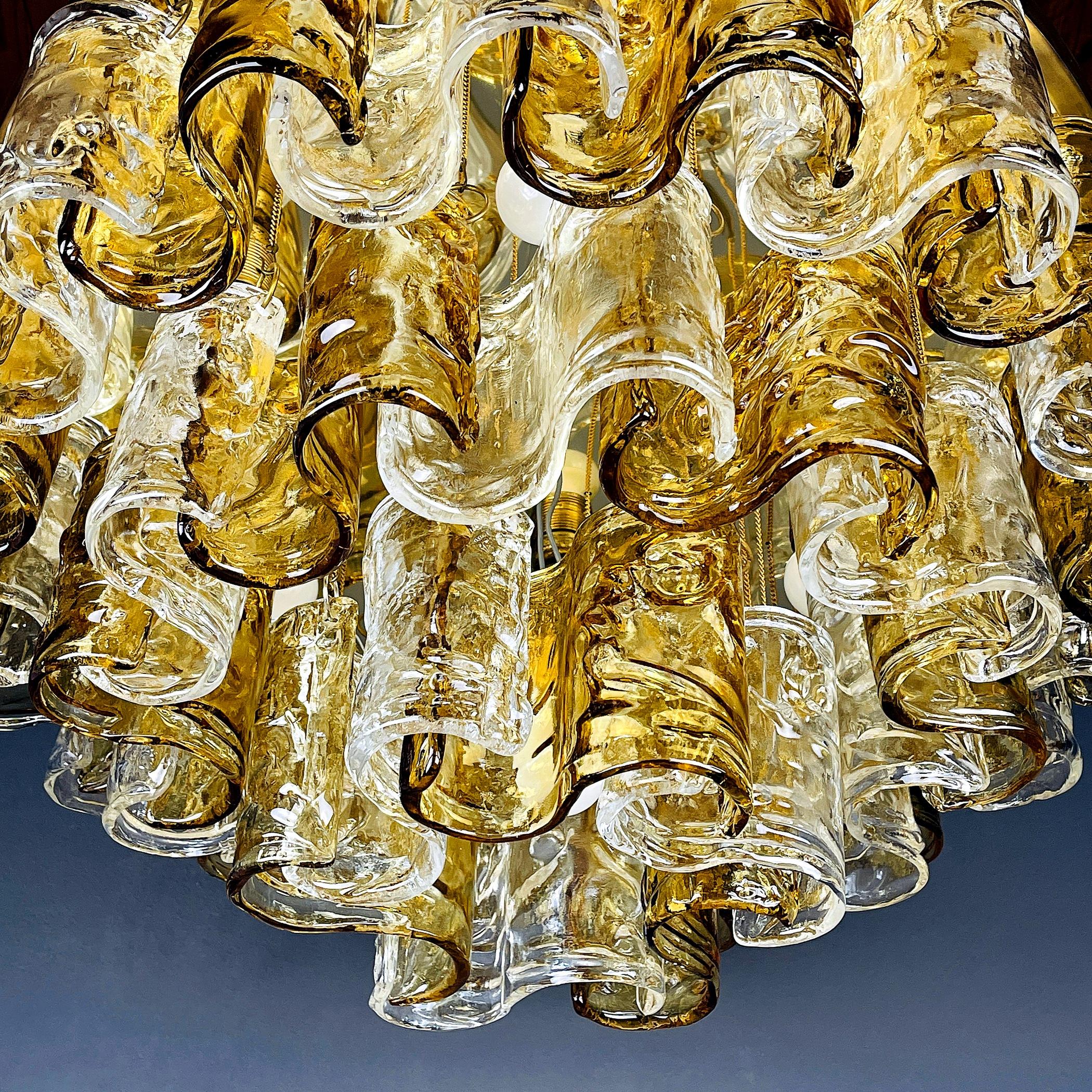 Murano chandelier by Mazzega Italy 1960s  For Sale 2