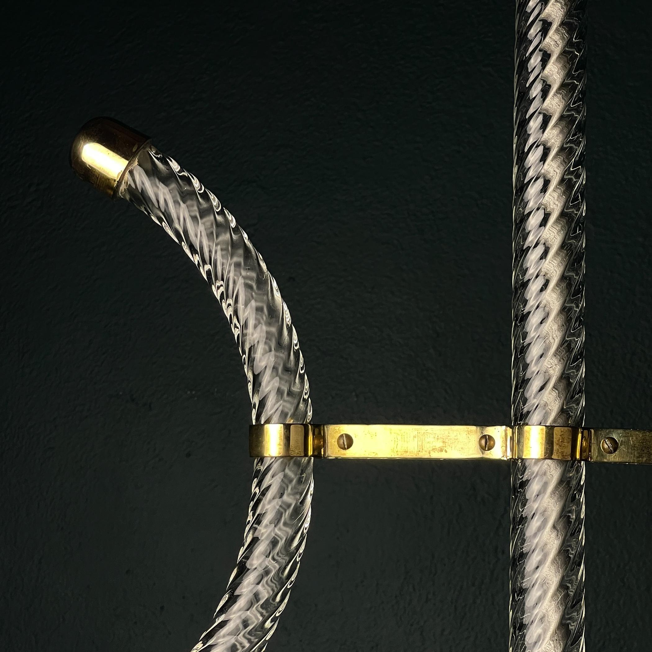 Lustre Murano Lyre par Ercole Barovier Barovier&Toso, Italie années 1940 en vente 1