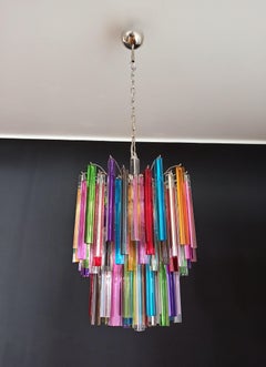 Murano chandelier multicolor triedri - 107 prism - Mariangela model