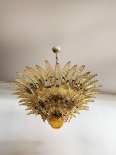 Murano Chandelier Original Palmette, AMBER glasses