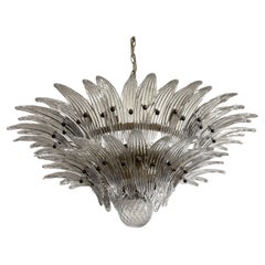 Murano Chandelier Original Palmette, Trasparent Glass