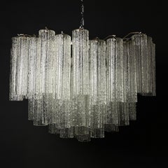 Murano Chandelier Tronchi by Toni Zuccheri for Venini Italy 1960s