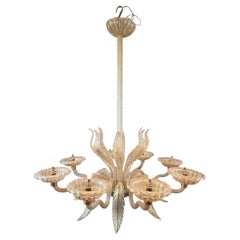 Lustre à 8 lumières de Murano, Italie
