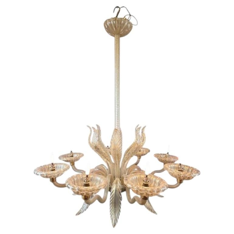 Lampadario a 8 luci di Murano, Italia