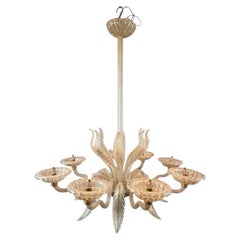 Lustre à 8 lumières de Murano, Italie