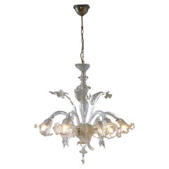 Vintage Murano Chandelier with Flowers with 6arms 