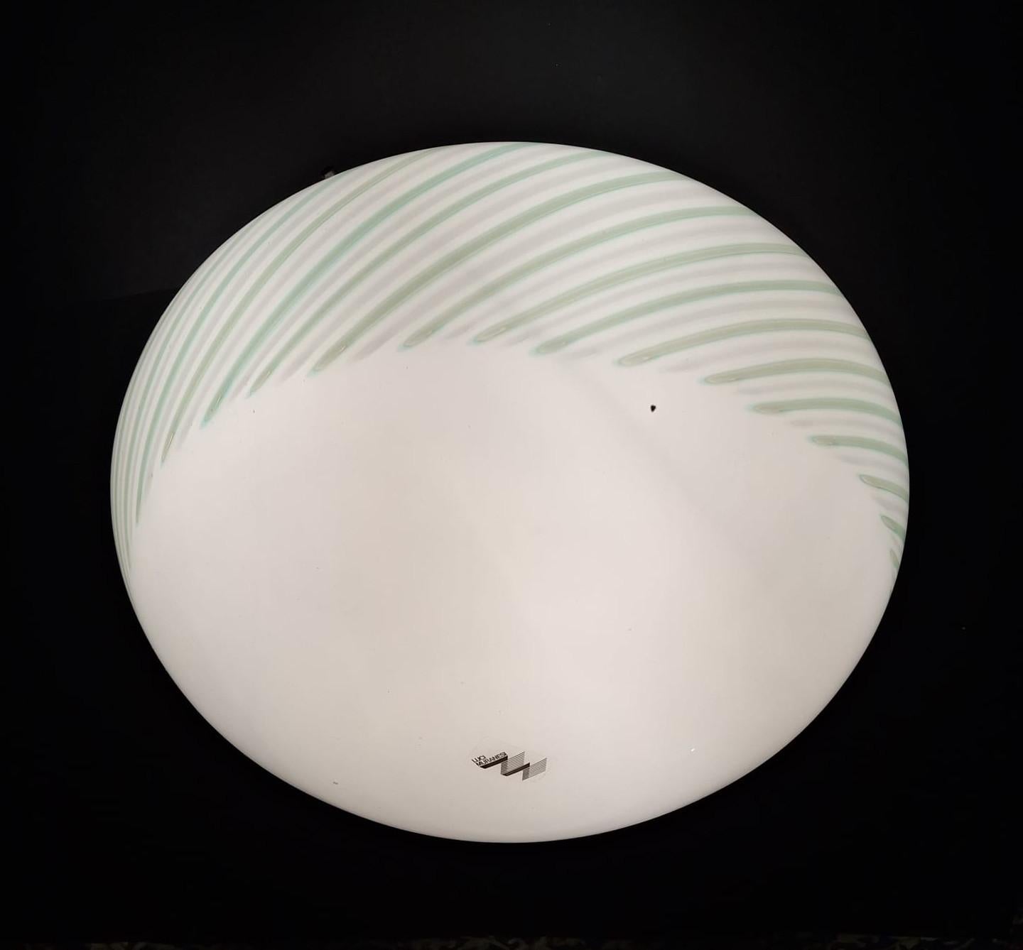 XX secolo Murano Chiocciola Flush Mount di Luci Muranesi in vendita