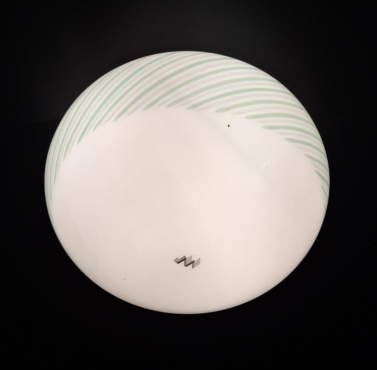 Vetro di Murano Murano Chiocciola Flush Mount di Luci Muranesi in vendita