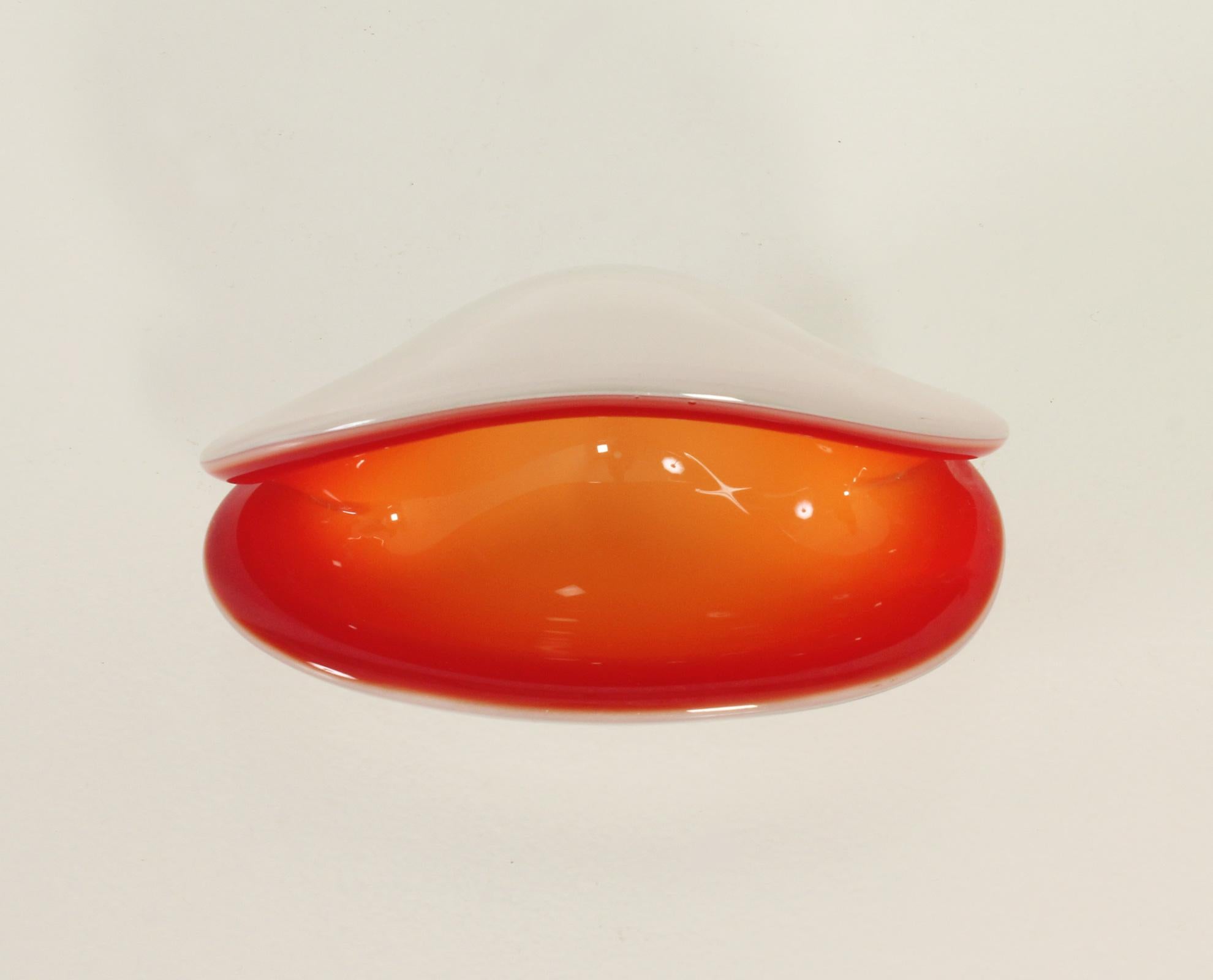 Italian Murano Clam Shell Bowl with Double Position, Italy For Sale