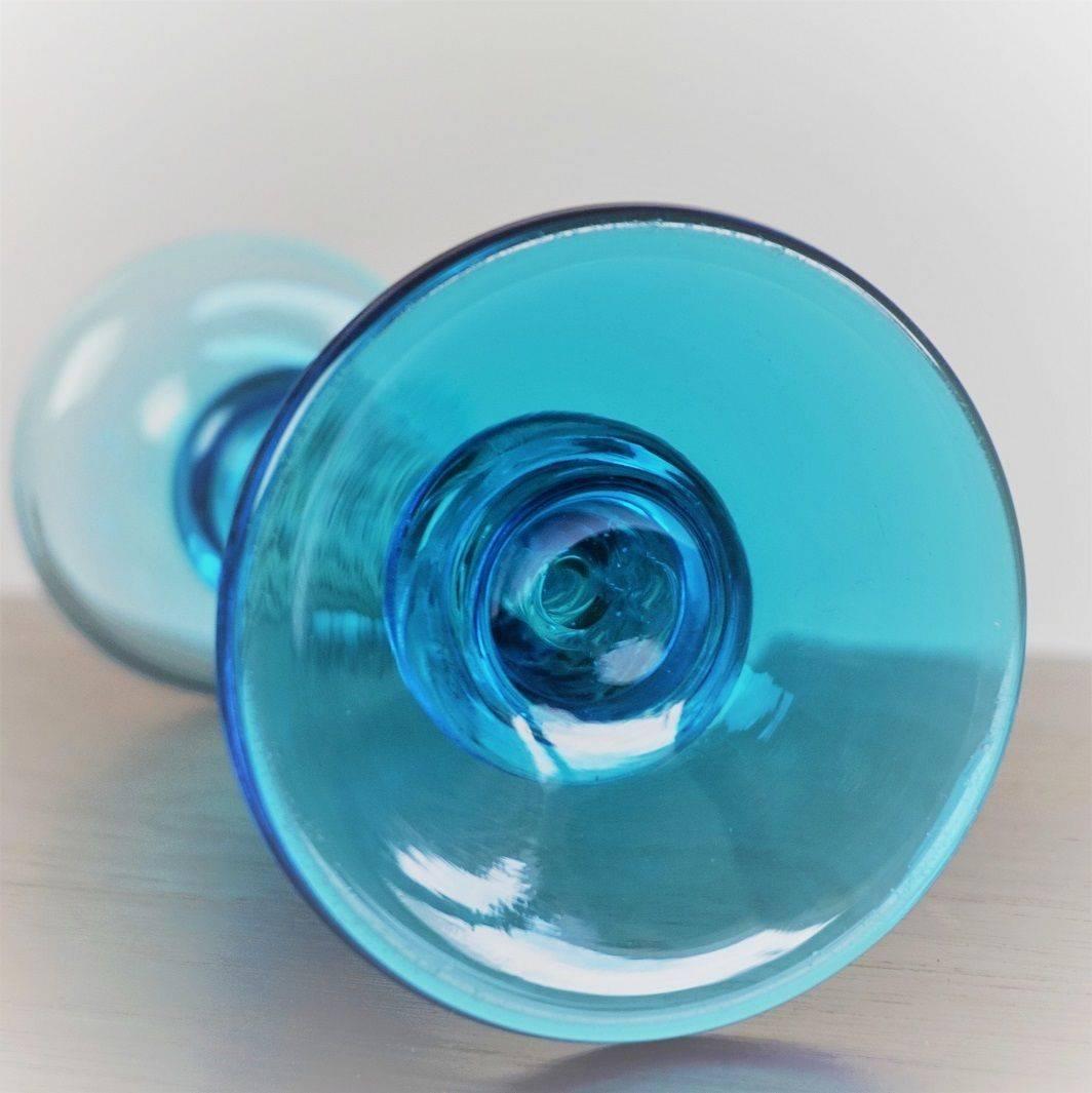 Verre de Murano Chandelier en verre transparent et turquoise de Murano en vente