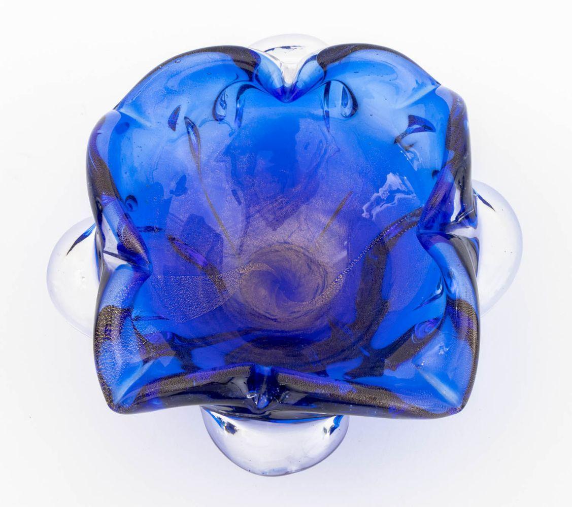 Murano Kobaltblaue Kunstglasartikel, 4 im Angebot 3