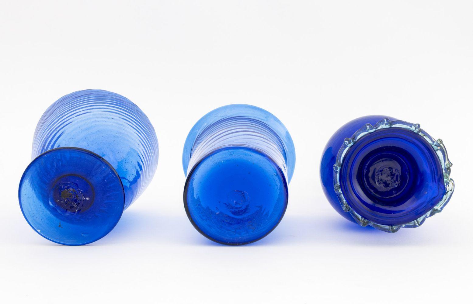 Murano Kobaltblaue Kunstglasartikel, 4 im Angebot 5