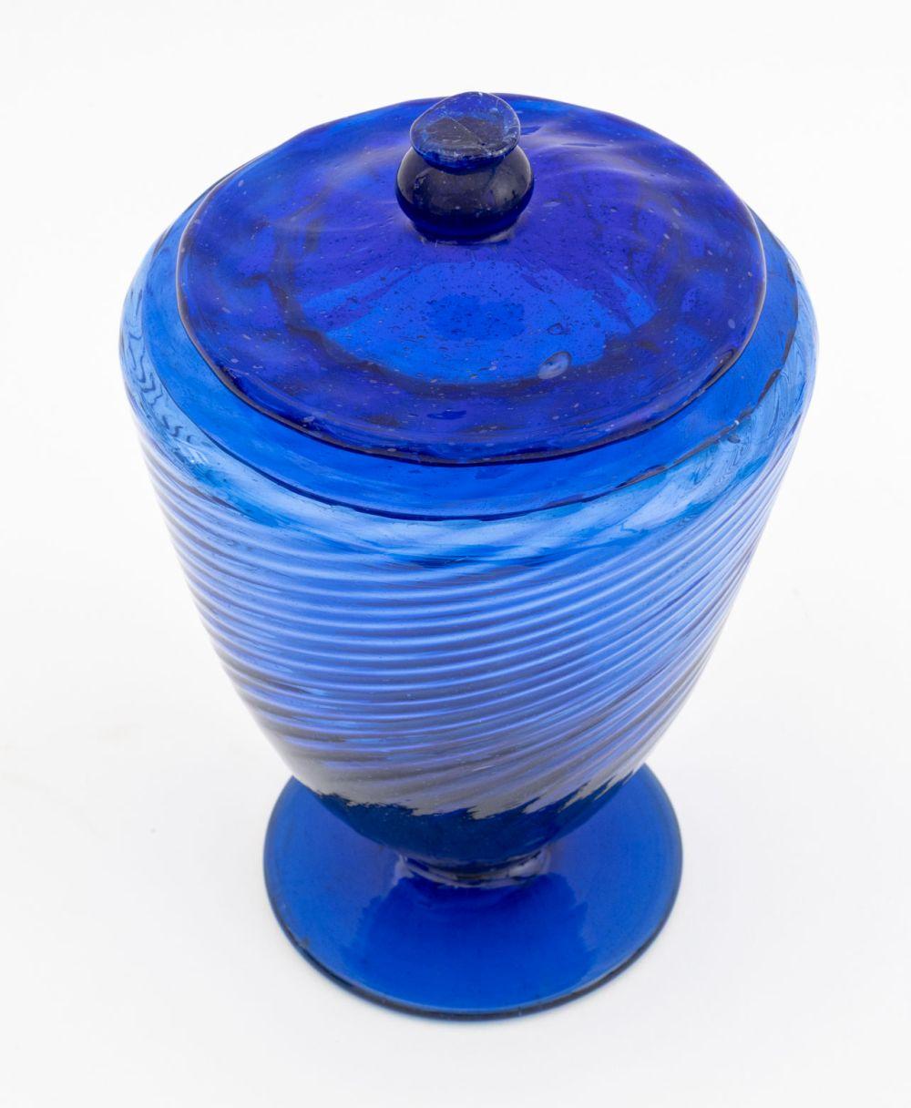 Murano Kobaltblaue Kunstglasartikel, 4 im Zustand „Gut“ im Angebot in Astoria, NY