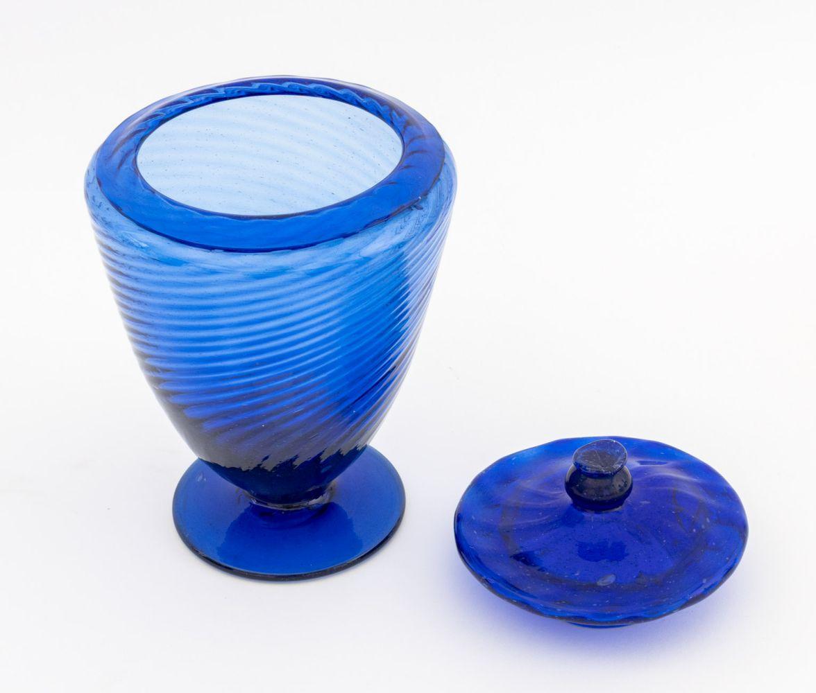 Murano Kobaltblaue Kunstglasartikel, 4 (20. Jahrhundert) im Angebot