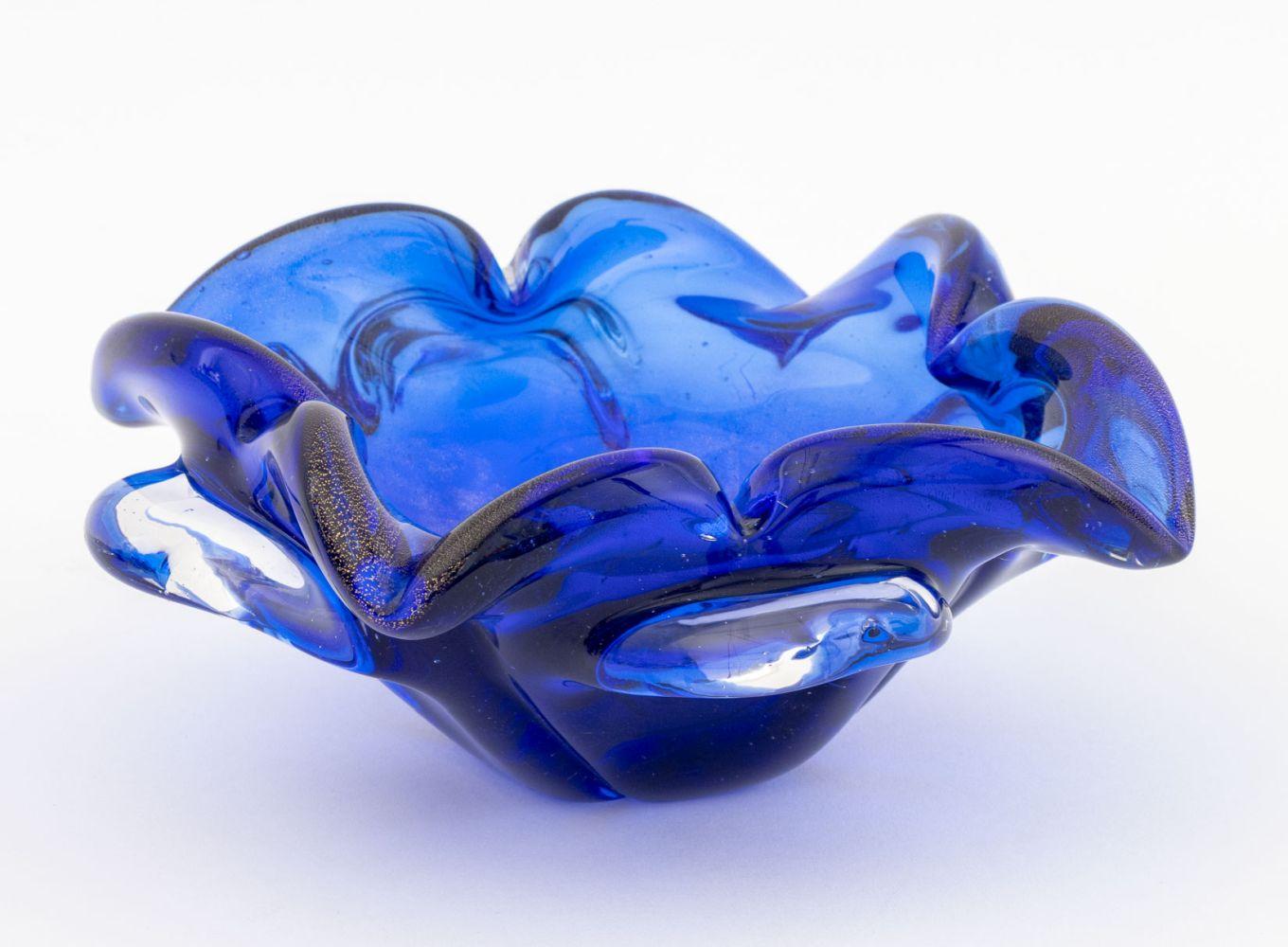 Murano Kobaltblaue Kunstglasartikel, 4 im Angebot 2