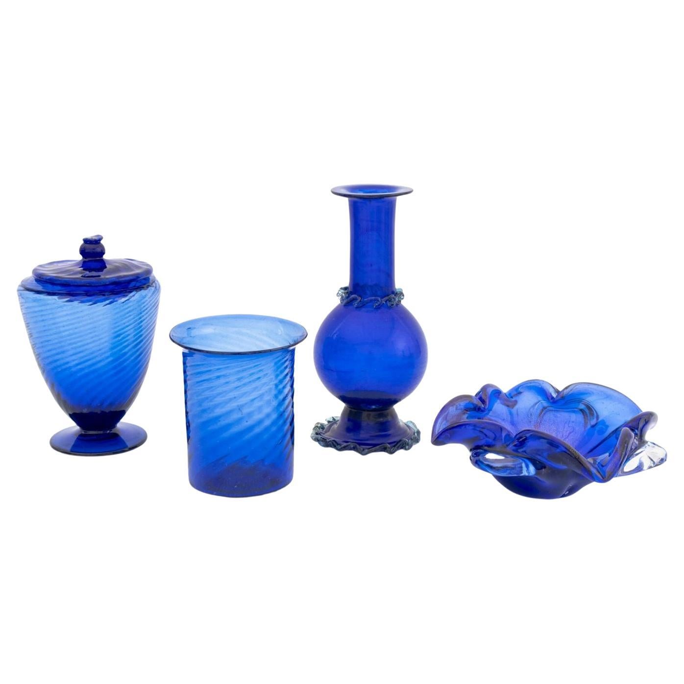 Murano Kobaltblaue Kunstglasartikel, 4