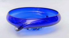 Murano Cobalt Blue Bowl by Mauro Becchini 1992