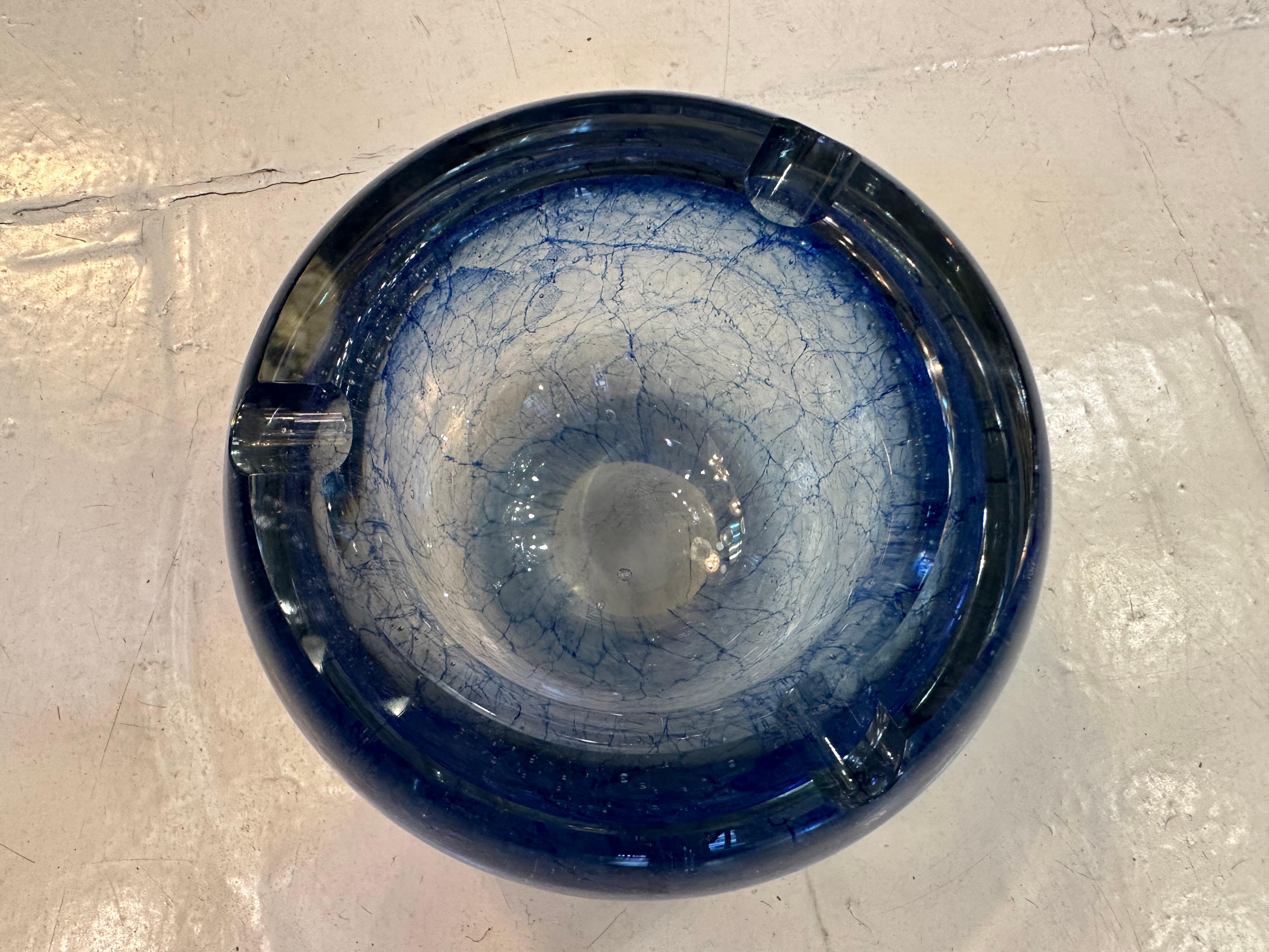 Murano-Farbblau, 1940, Italien, Stil: Art déco (Mitte des 20. Jahrhunderts) im Angebot