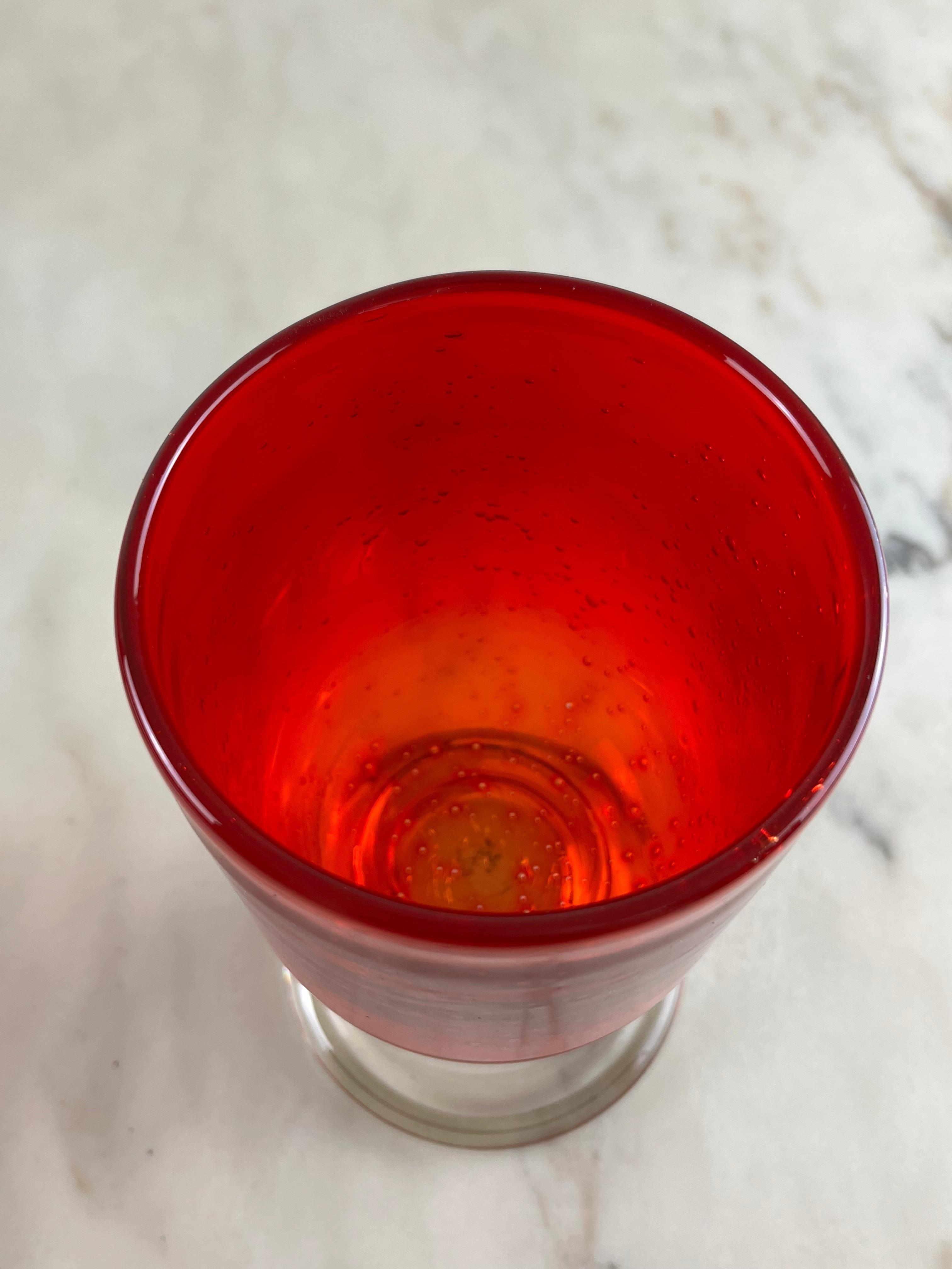Fin du 20e siècle Tasse en verre de Murano, Italie, 1980 en vente