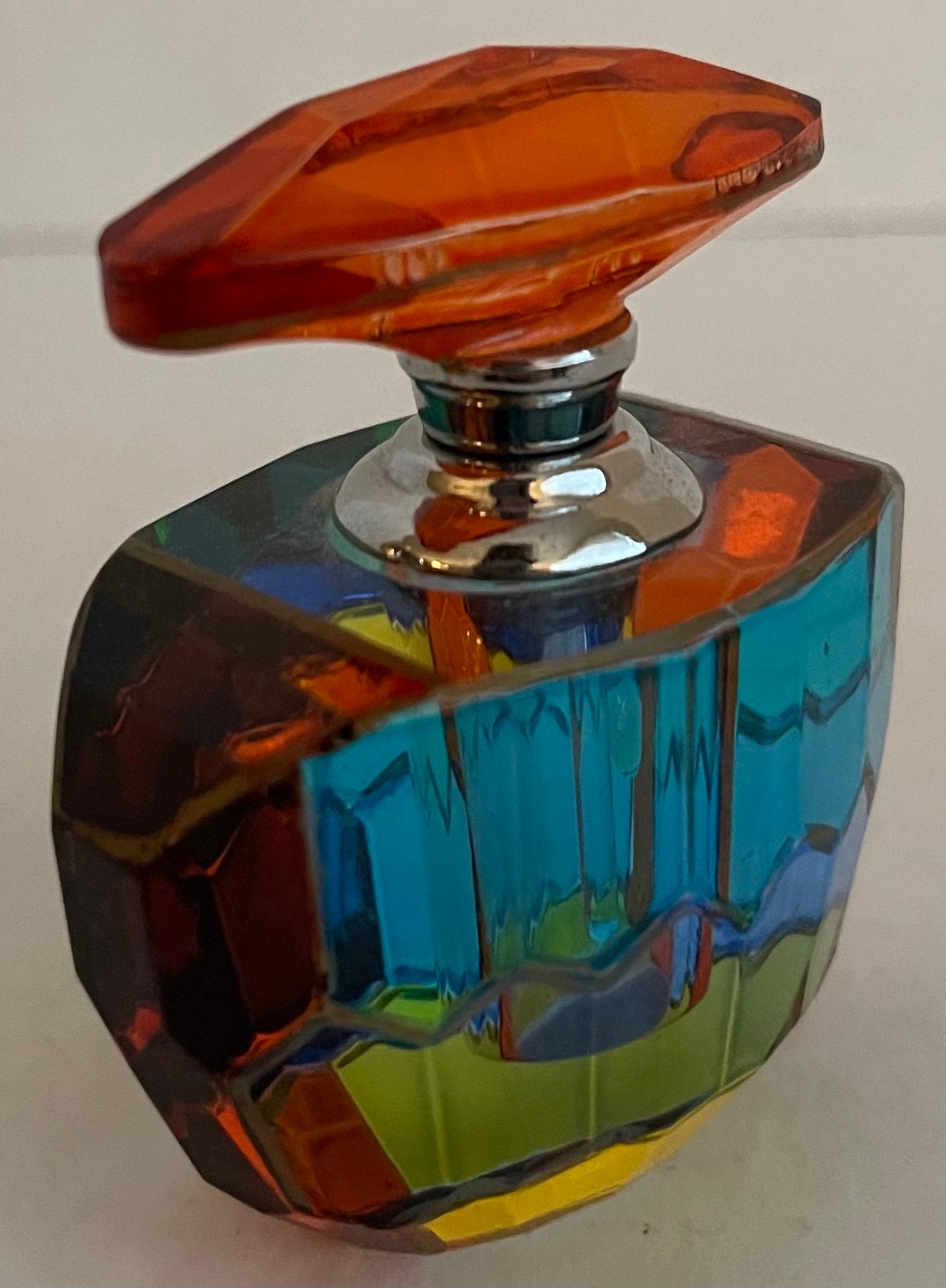Murano Colored Glass Perfume Bottles, Set of 2 1