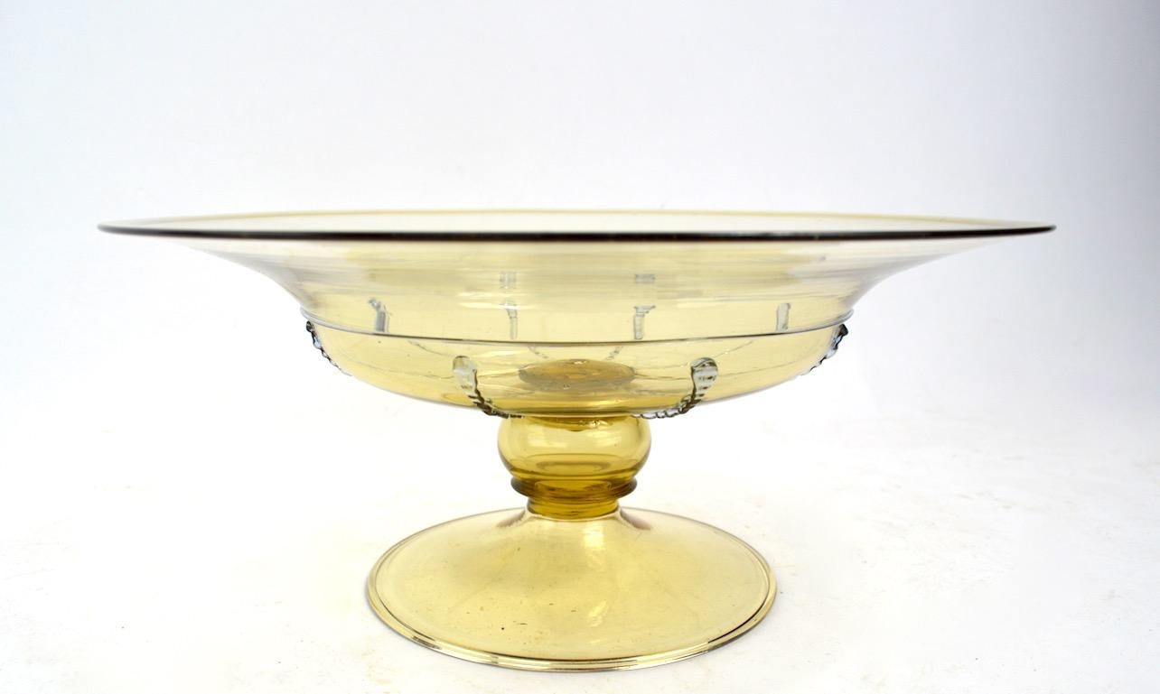 Art Deco Murano Compote Bowl by Martinuzzi for Cappellin For Sale