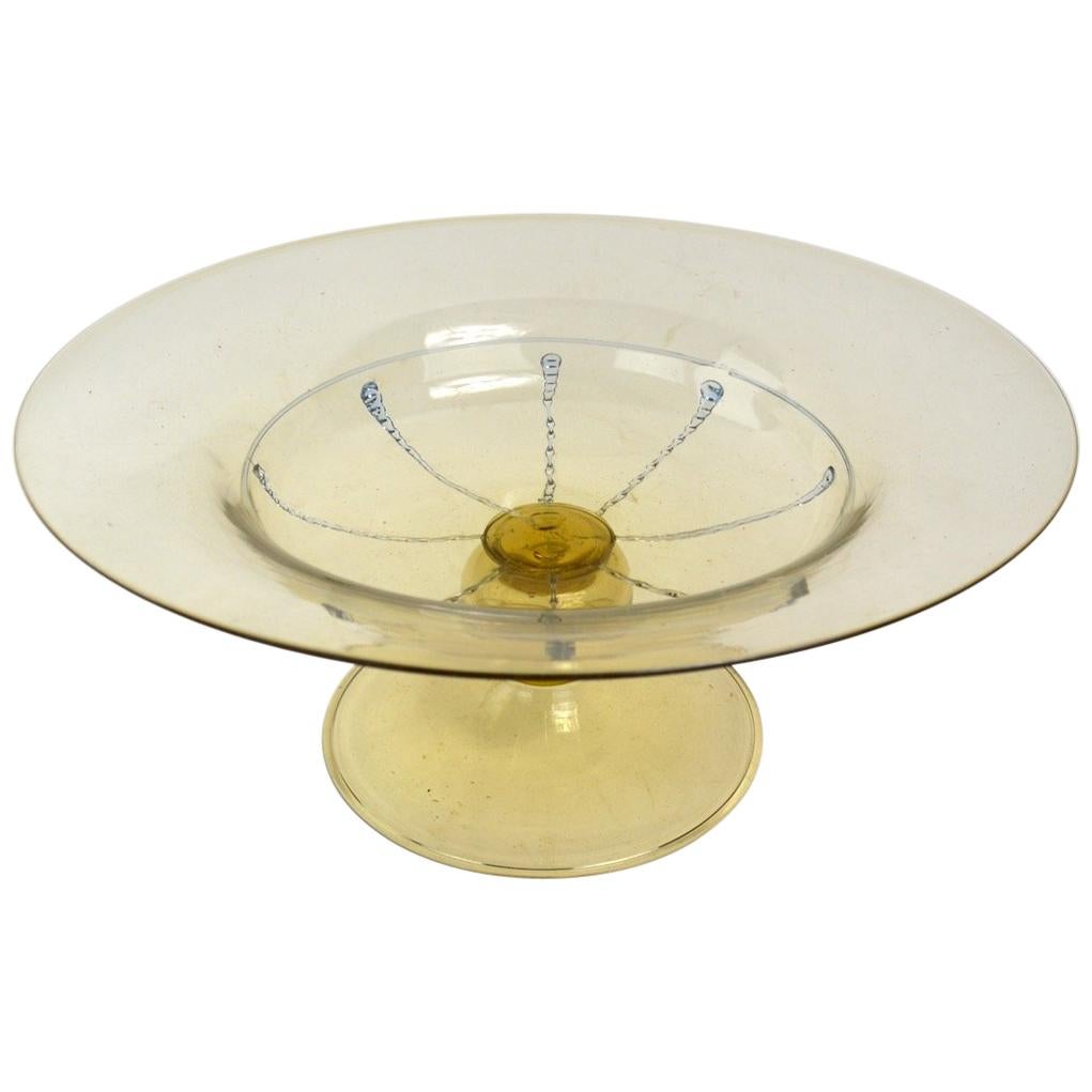 Murano Compote Bowl by Martinuzzi for Cappellin For Sale