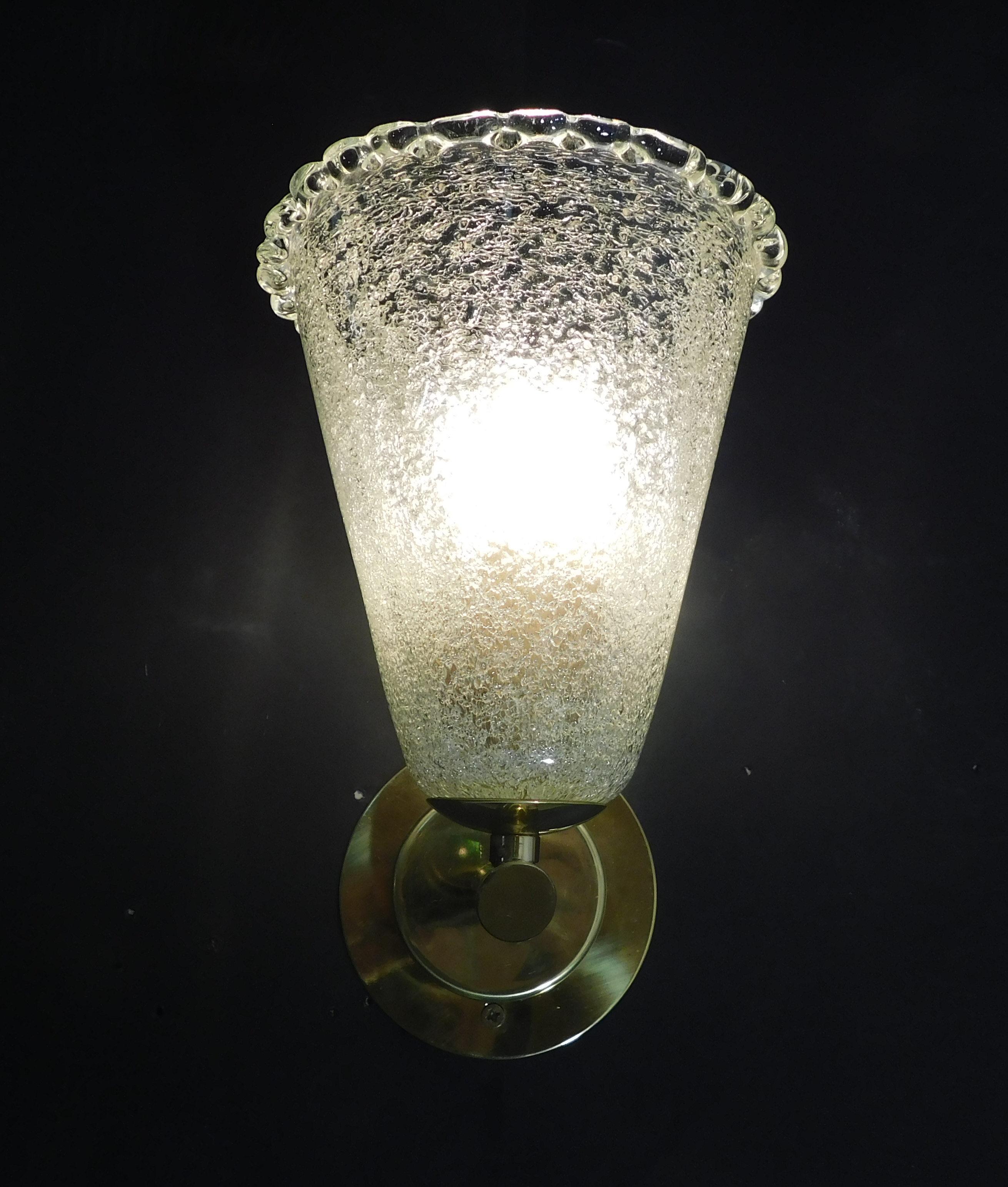 Lámpara de Murano con forma de cono de Barovier e Toso, 3 Disponibles en venta 3