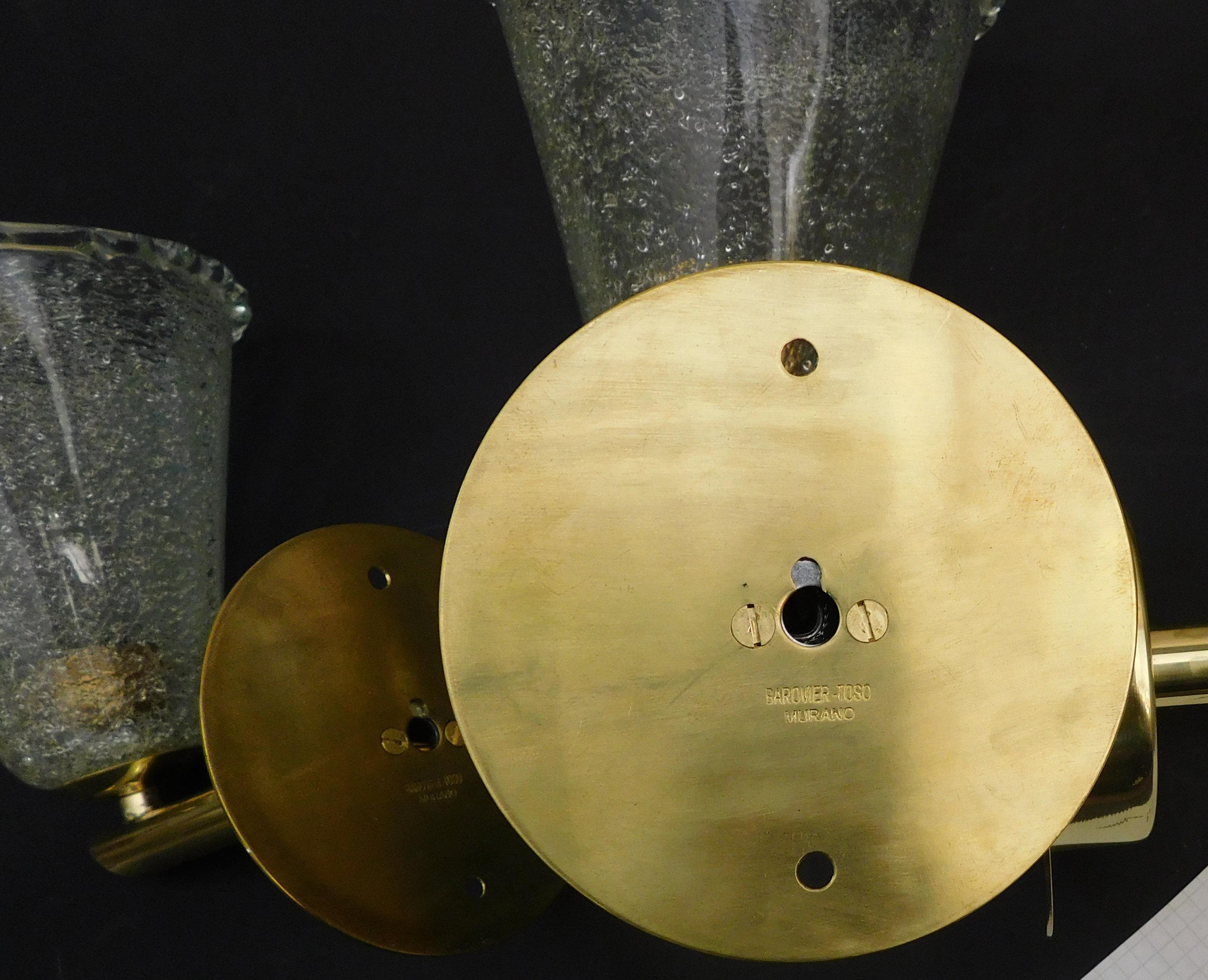 Lámpara de Murano con forma de cono de Barovier e Toso, 3 Disponibles en venta 5