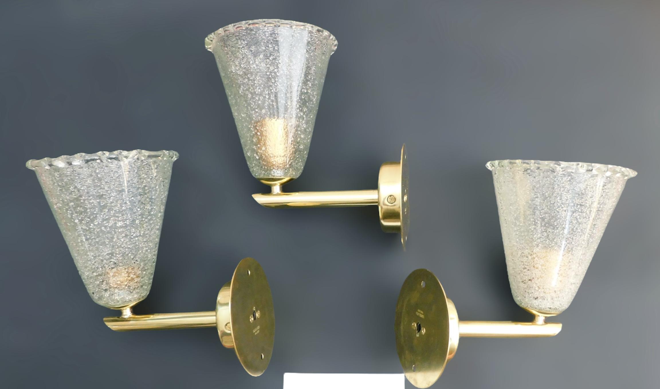 Lámpara de Murano con forma de cono de Barovier e Toso, 3 Disponibles en venta 6