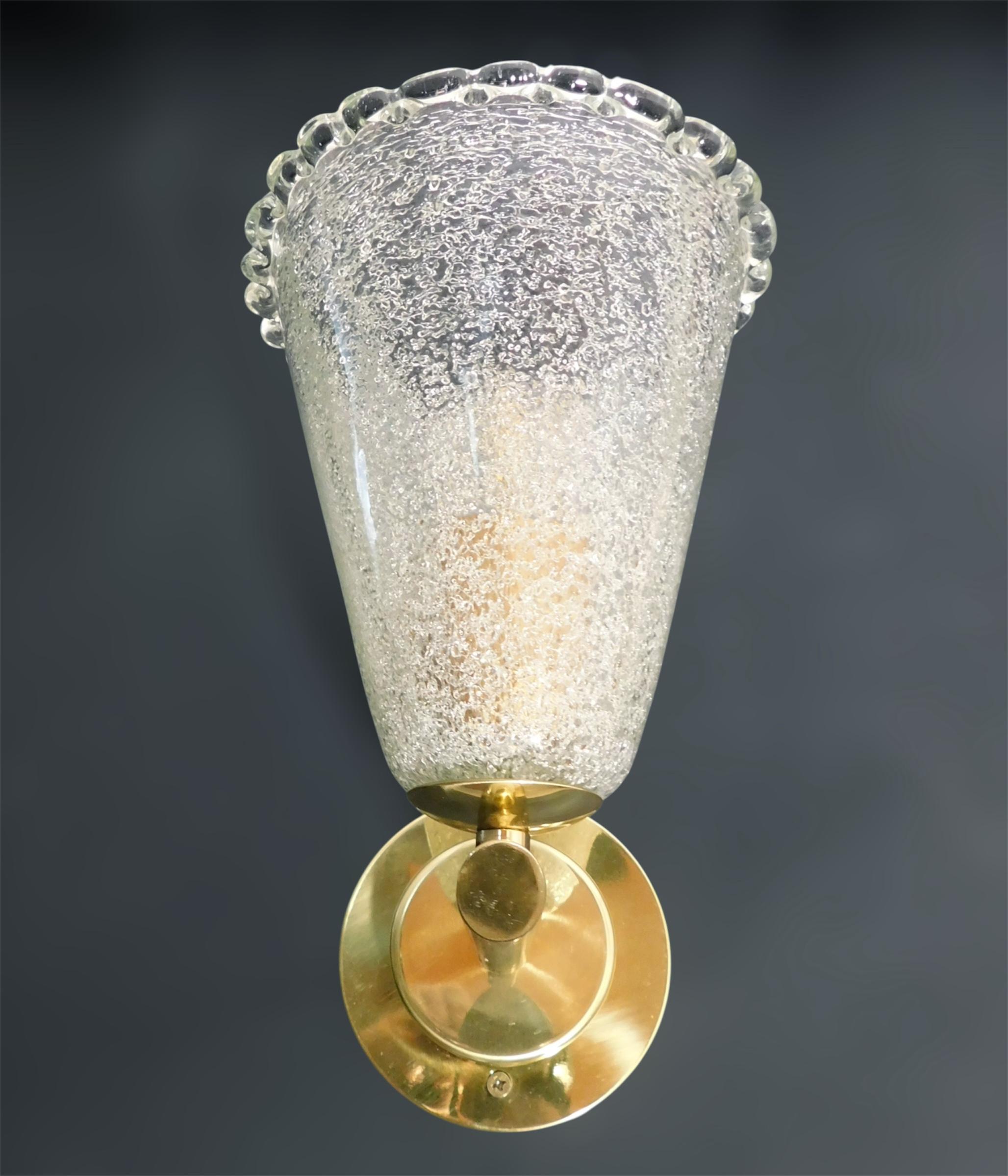 Lámpara de Murano con forma de cono de Barovier e Toso, 3 Disponibles siglo XX en venta